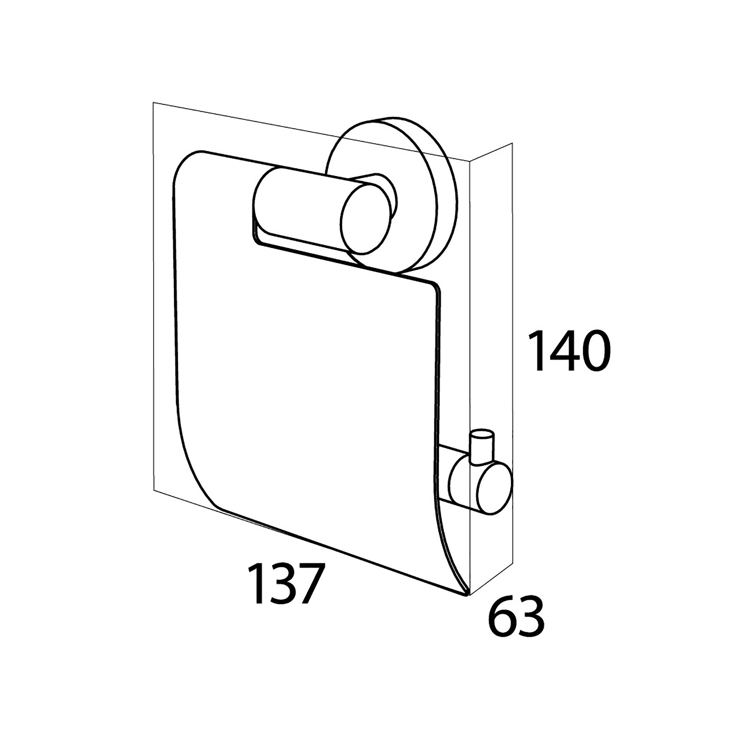 Uchwyt na papier toaletowy z pokrywą Boston Tiger - 21