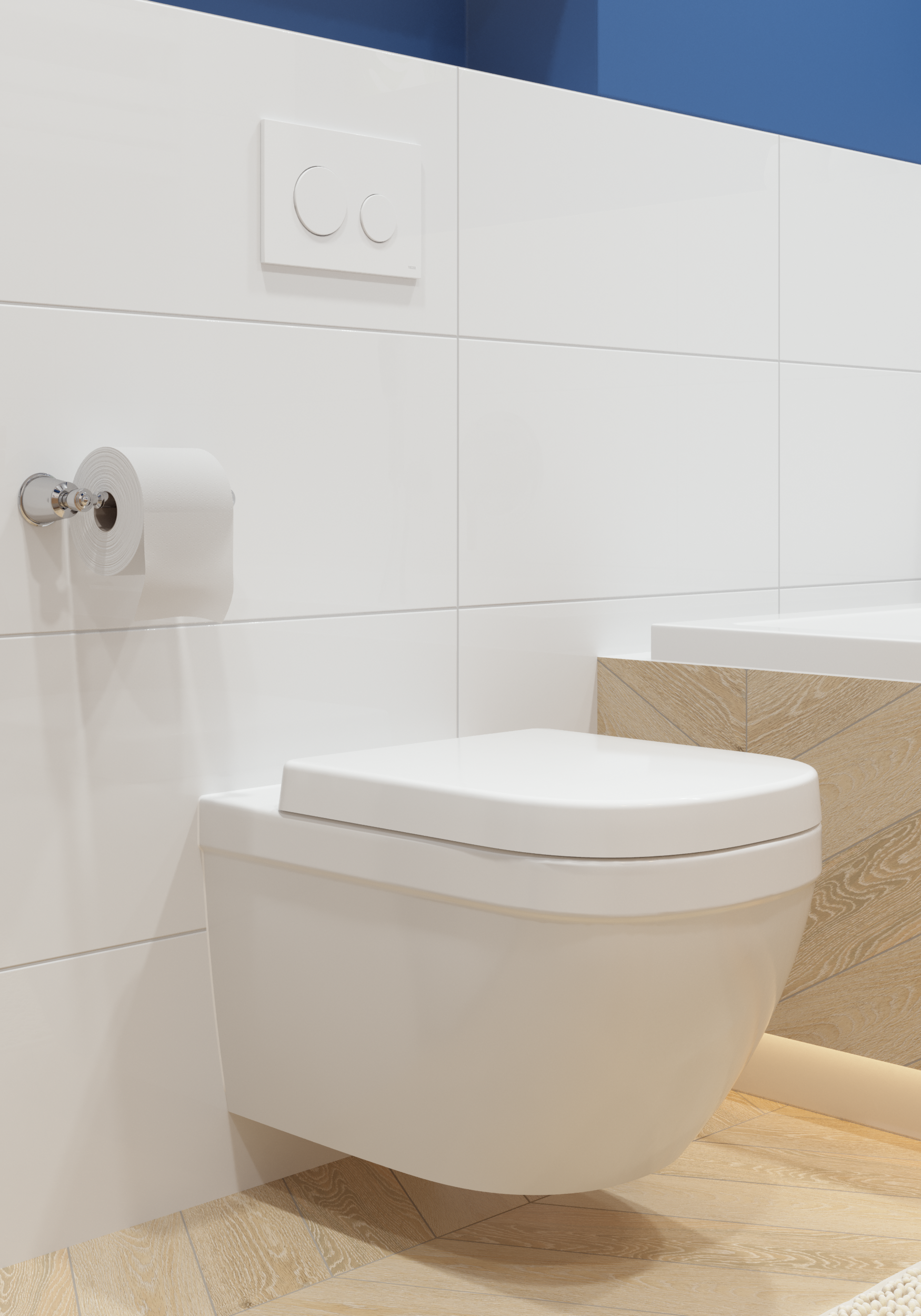 Grzejnik WARP S 85x50 cm Biały D 585W Roz 5cm 6 Bar TERMA - 7