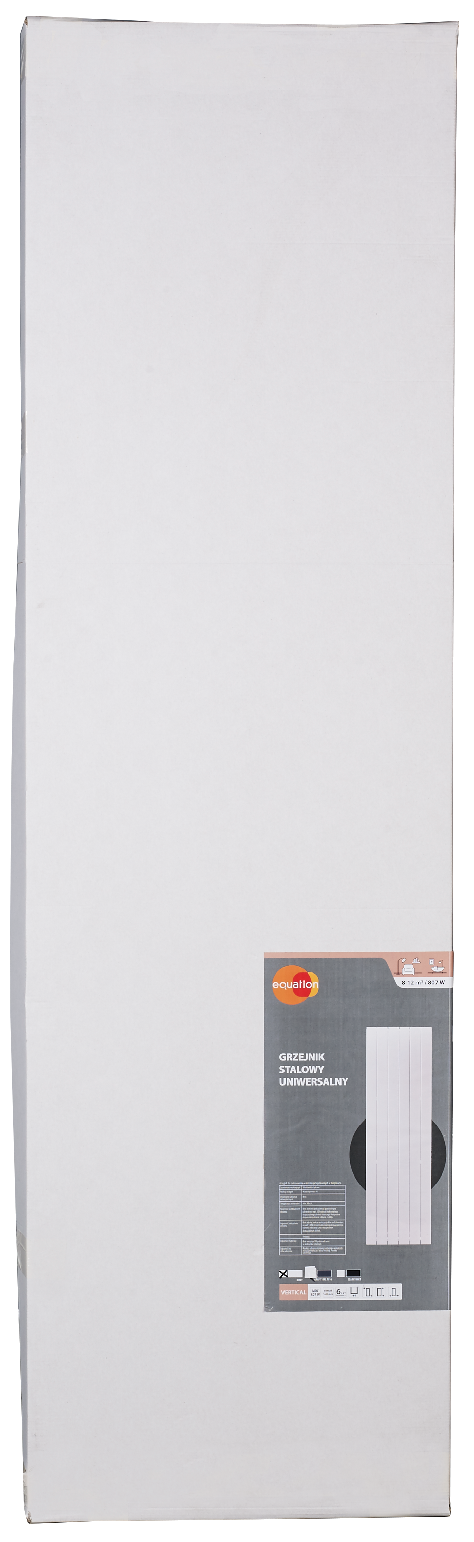 Grzejnik VERTICAL 165x44.5 cm Biały C 824W Roz 5cm 4 Bar EQUATION - 3