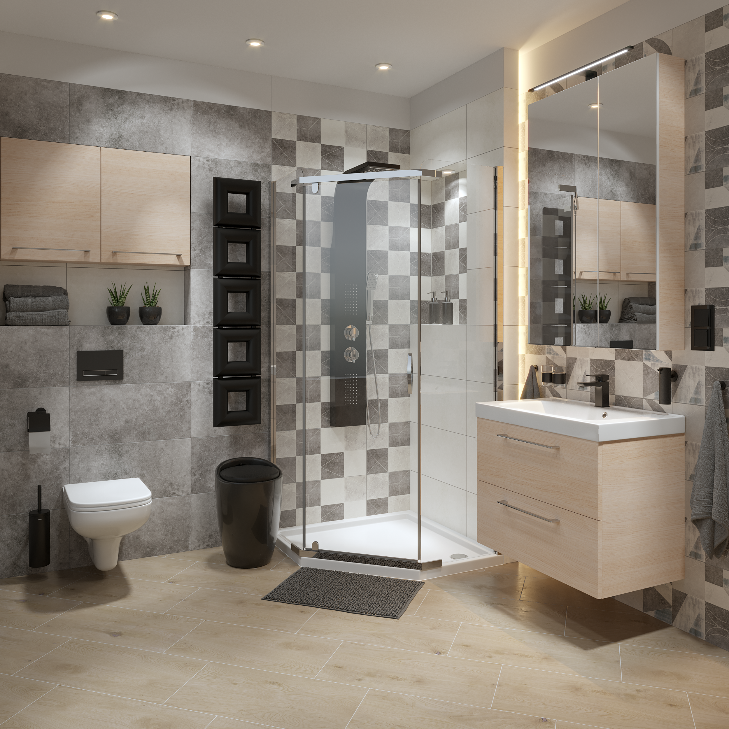 Uchwyt na papier toaletowy z pokrywą Boston Tiger - 20