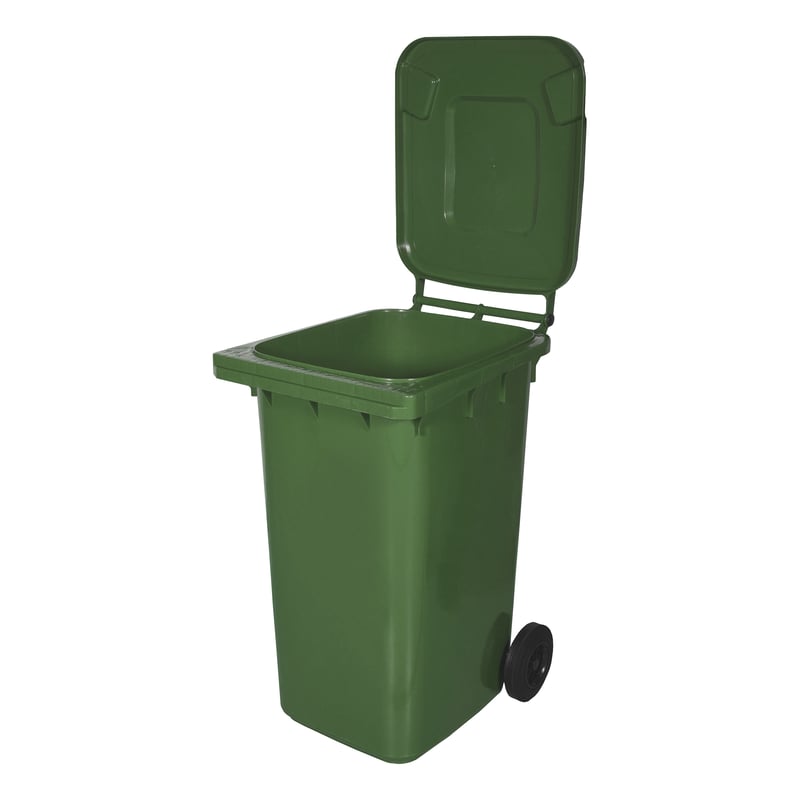 Pojemnik na odpady szklane 240l zielony