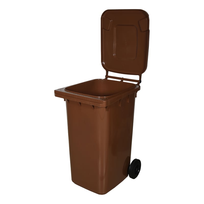 Pojemnik na odpady biodegradowalne 240l brązowy
