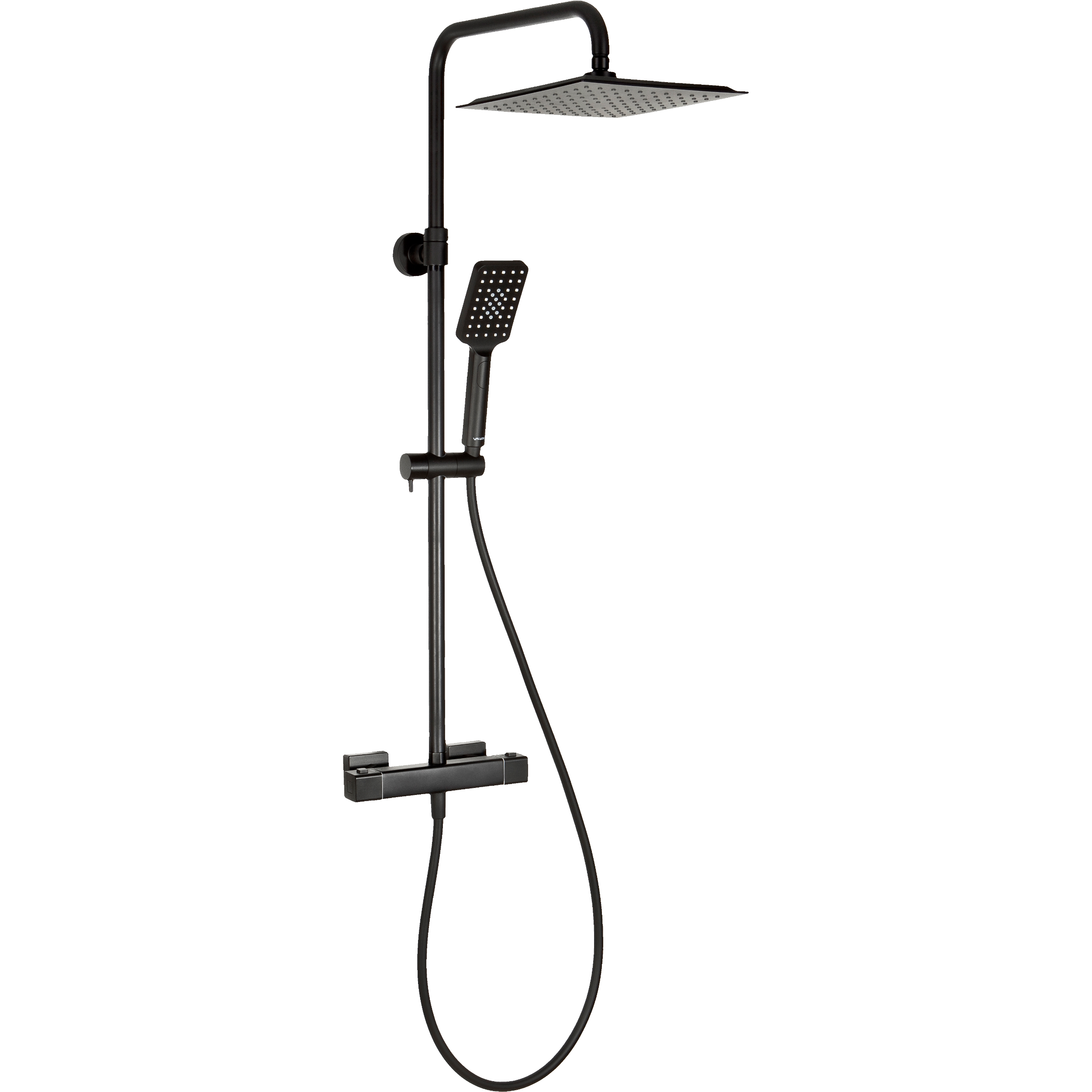 Kolumna prysznicowa z baterią  Lima Black termostat Valvex