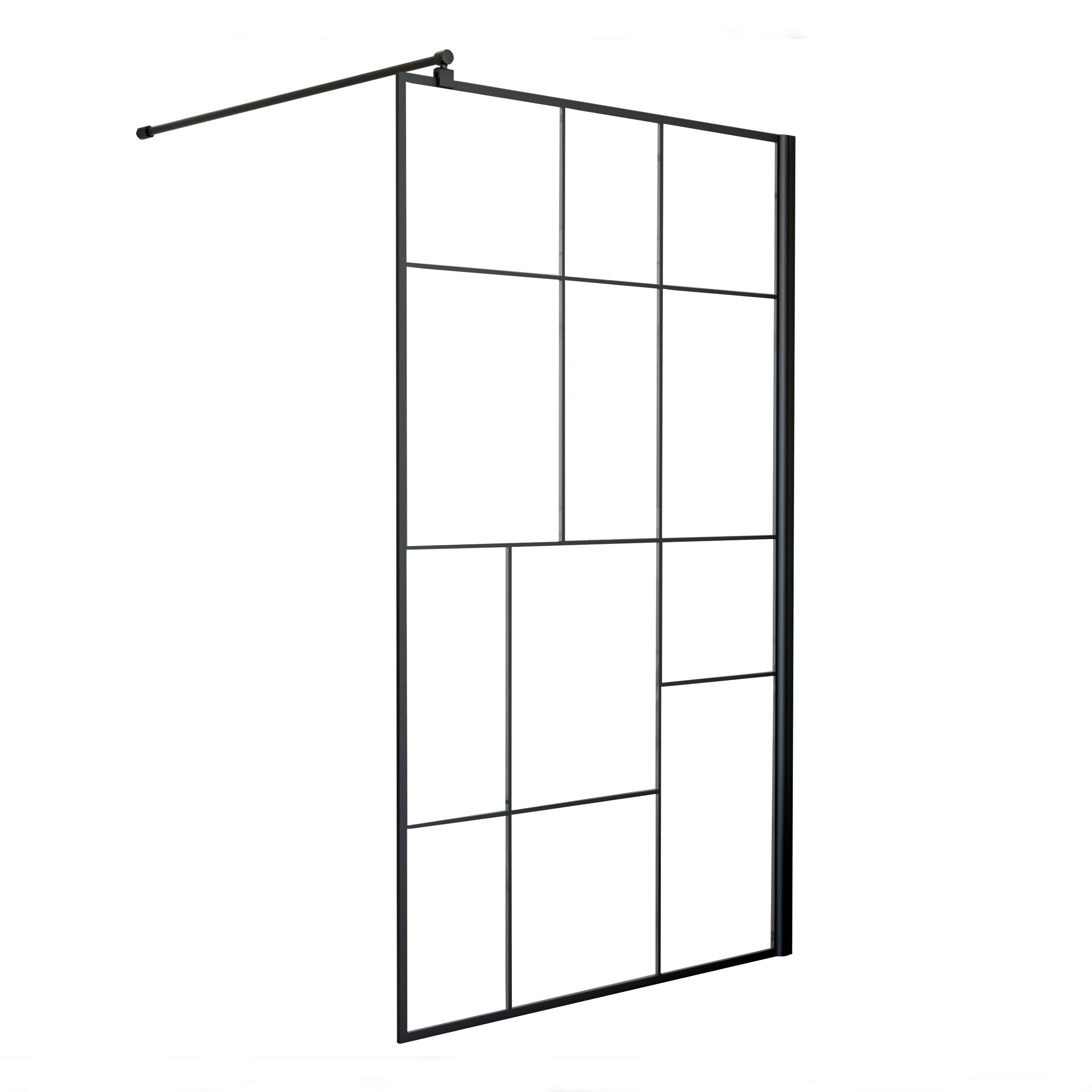 Kabina Walk-in Tetris 90x200 transparentna profil czarny Sea-Horse