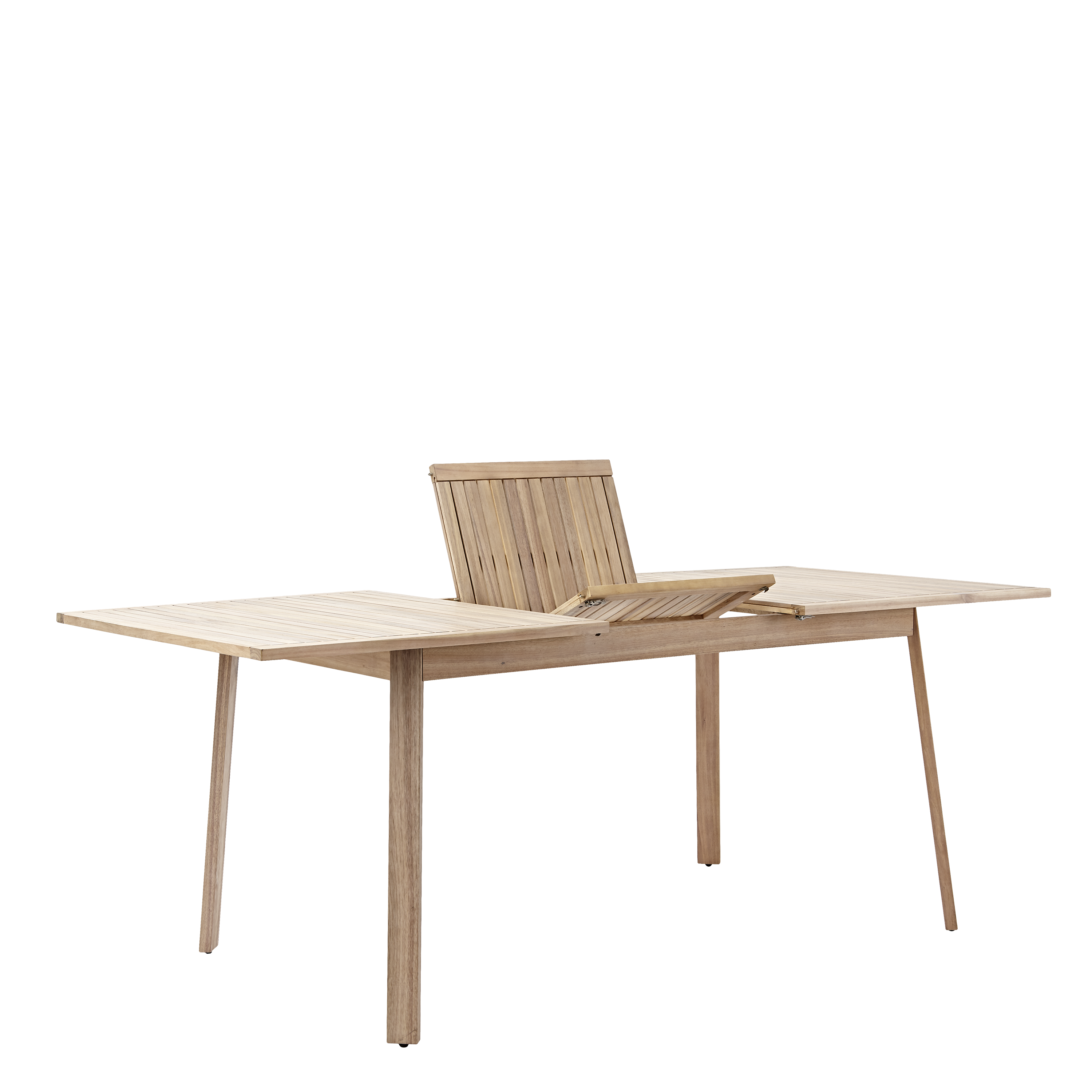 Mesa de jardín extensible de madera solis marrón de 150/200x75x90 cm