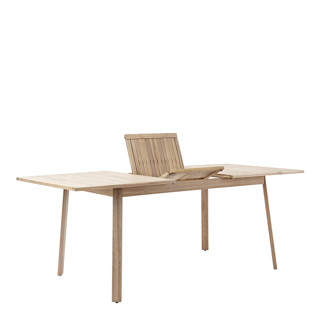 Mesa de jardín extensible de madera Solis marrón de 150/200x75x90 cm