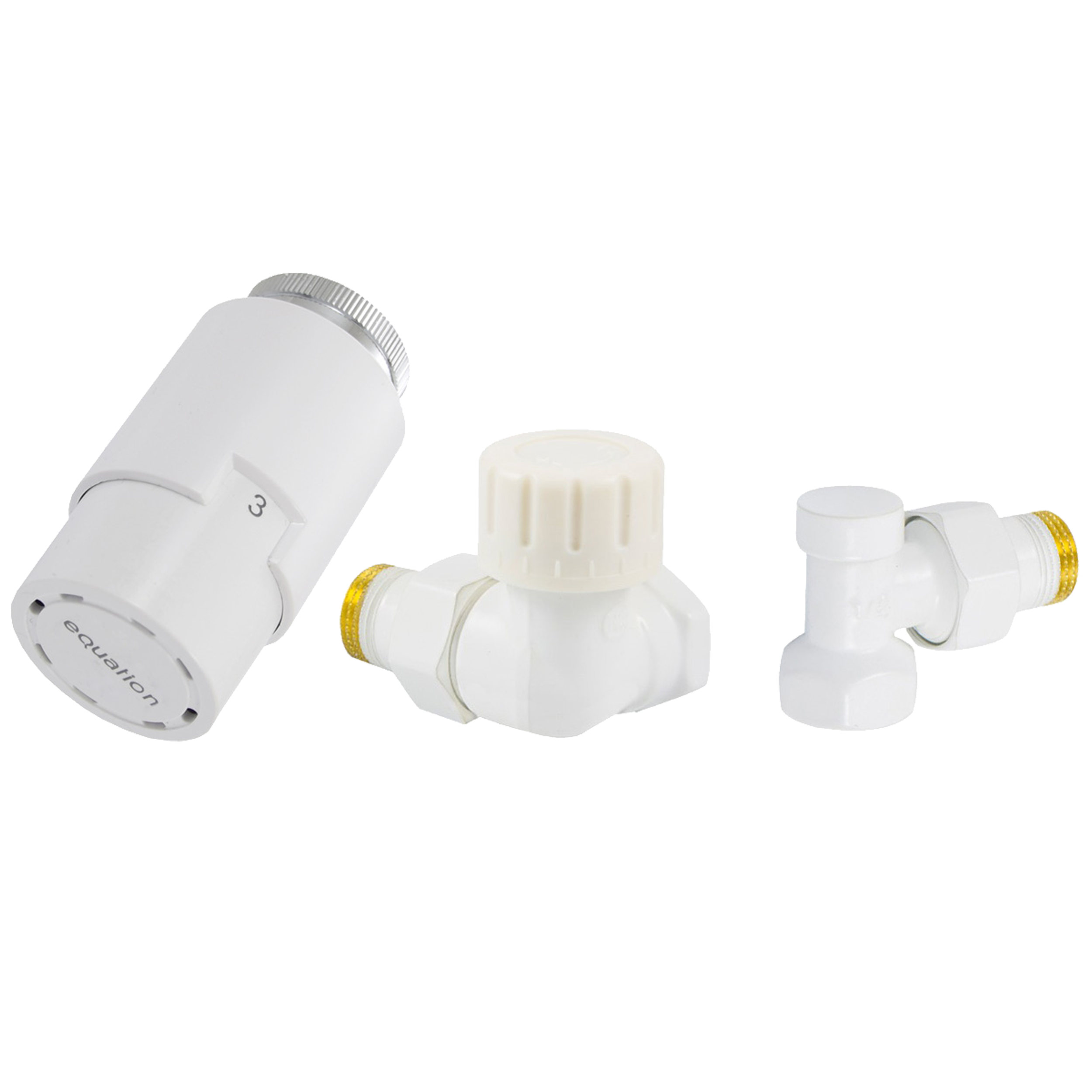 Zestaw termostatyczny OSIOWY-LEWY 1/2"x1/2" biały EQUATION