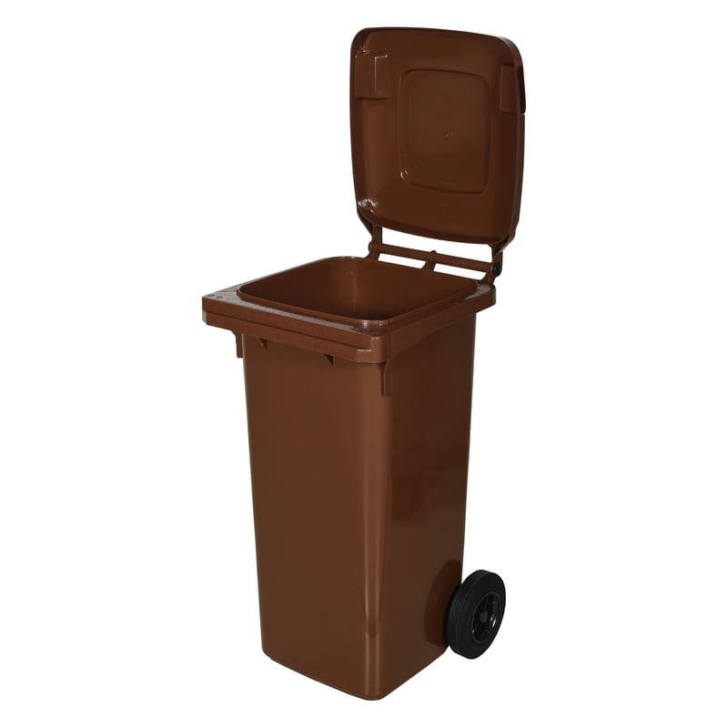 Pojemnik na odpady biodegradowalne 120l brązowy
