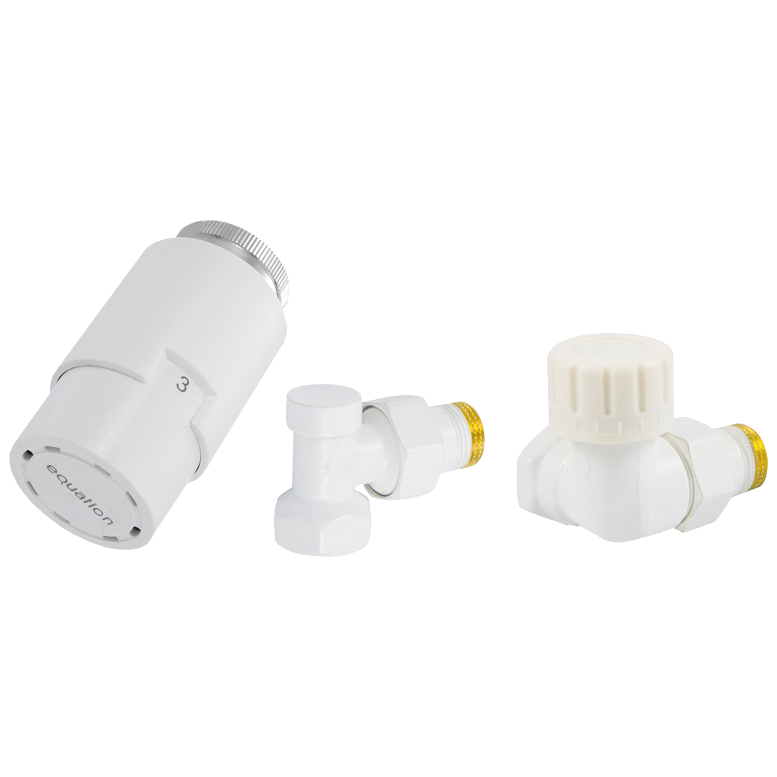 Zawór termostatyczny OSIOWY-PRAWY 1/2"x1/2" biały EQUATION