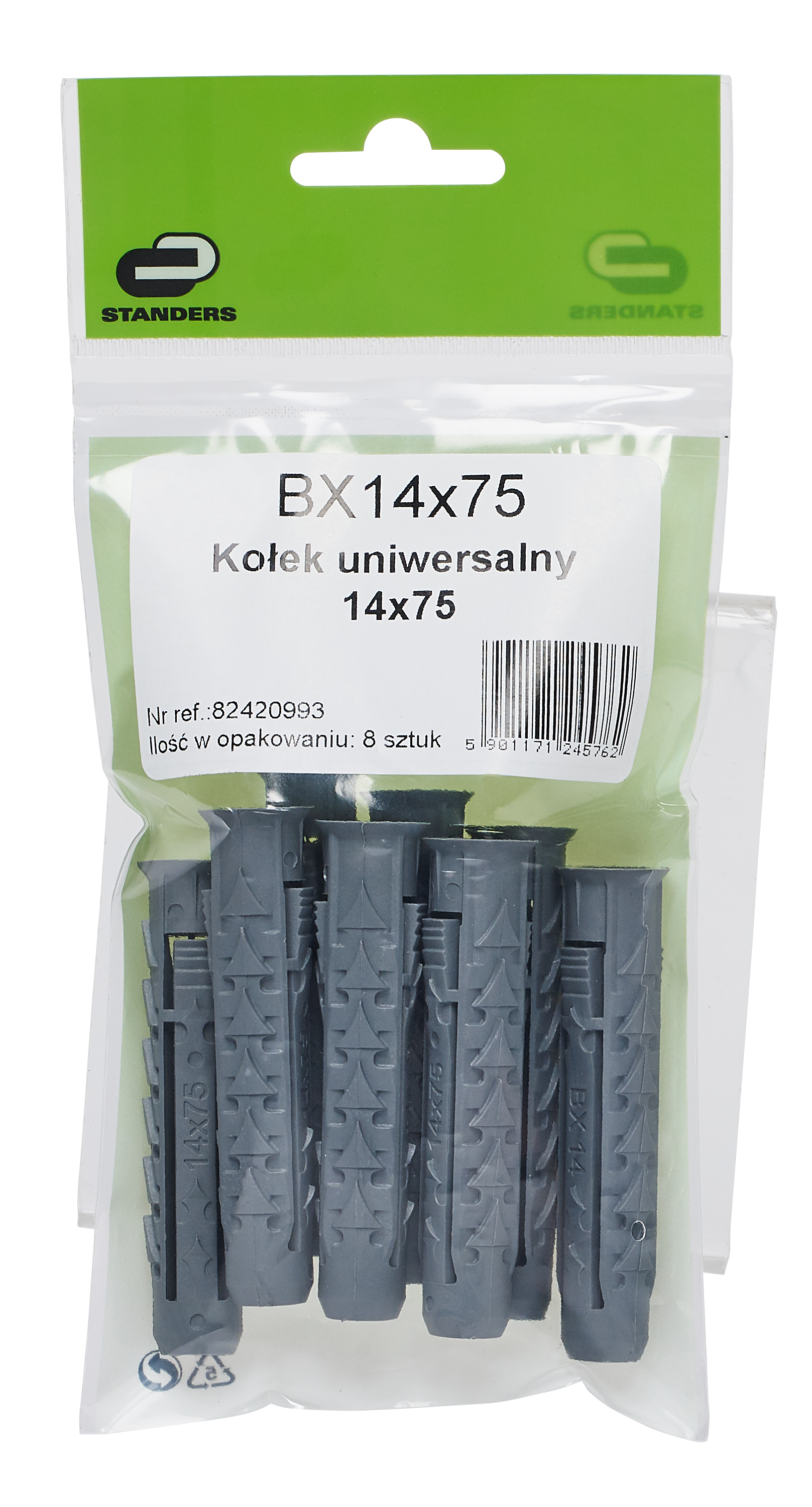 Koszulka uniwersalna 14 x 75 mm 8 szt. Standers
