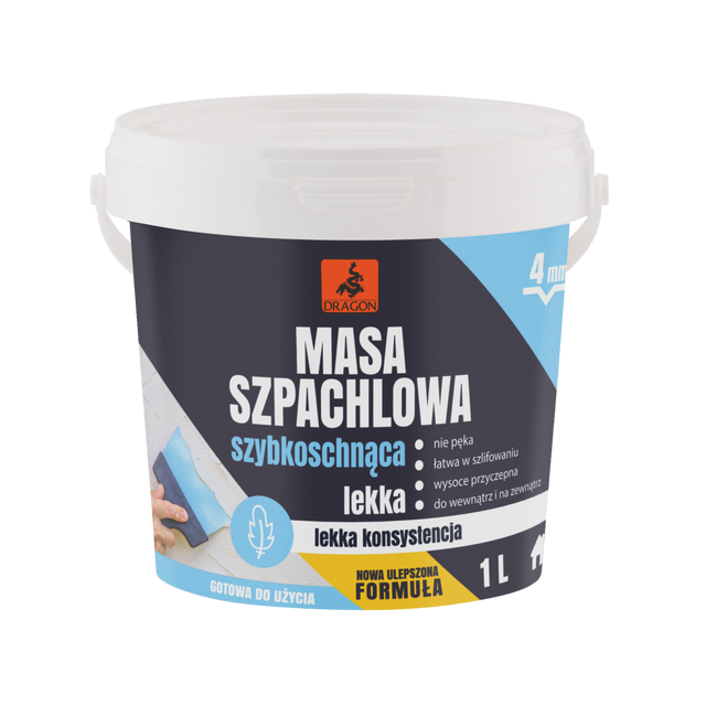 Masa szpachlowa szybkoschnąca 1 l lekka Dragon