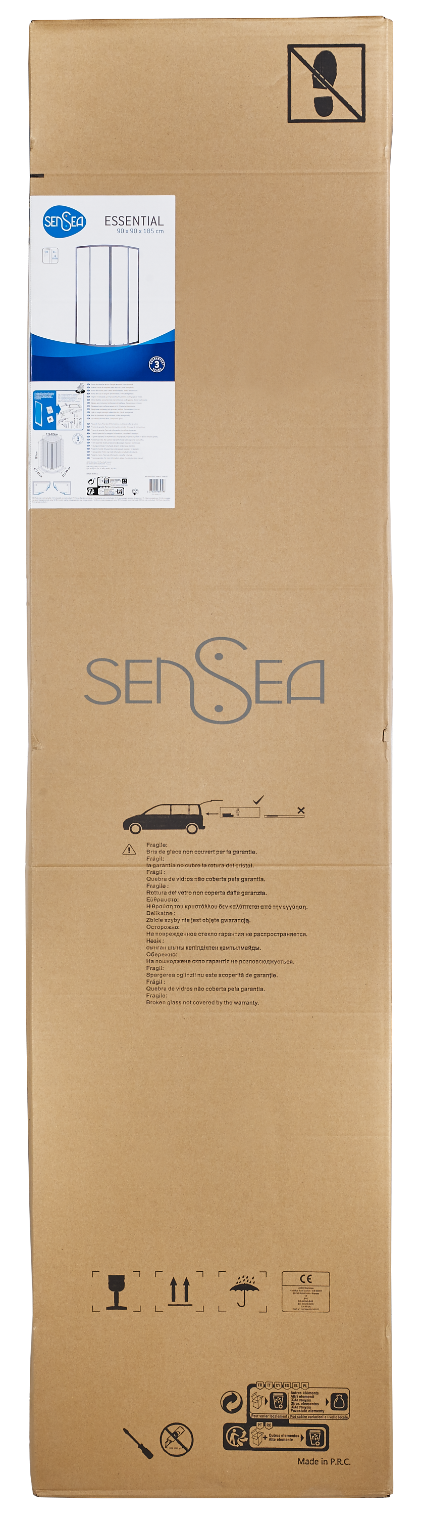 Kabina prysznicowa Essential 90 x 90  x 185 cm  Sensea - 16