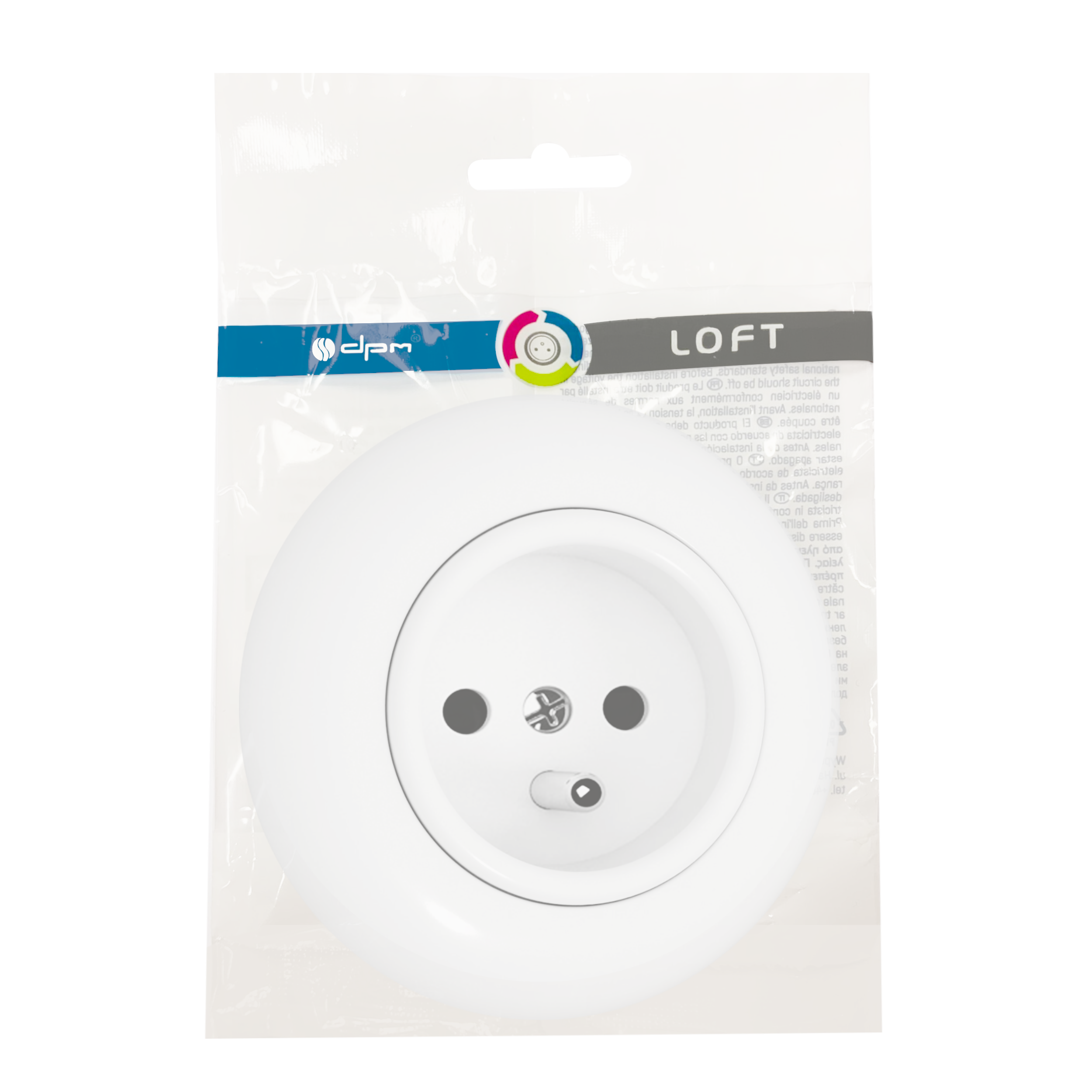 Gniazdo pojedyncze LF0001W LOFT biały DPM - 16