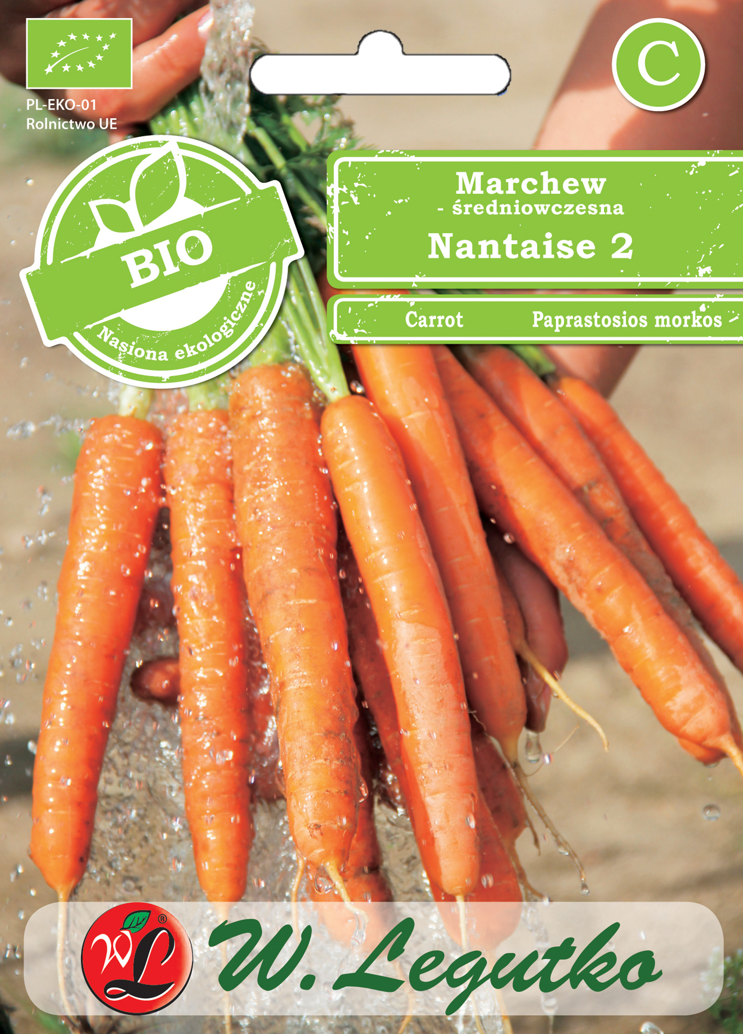 Marchew jadalna Bio Nantaise nasiona ekologiczne W. Legutko