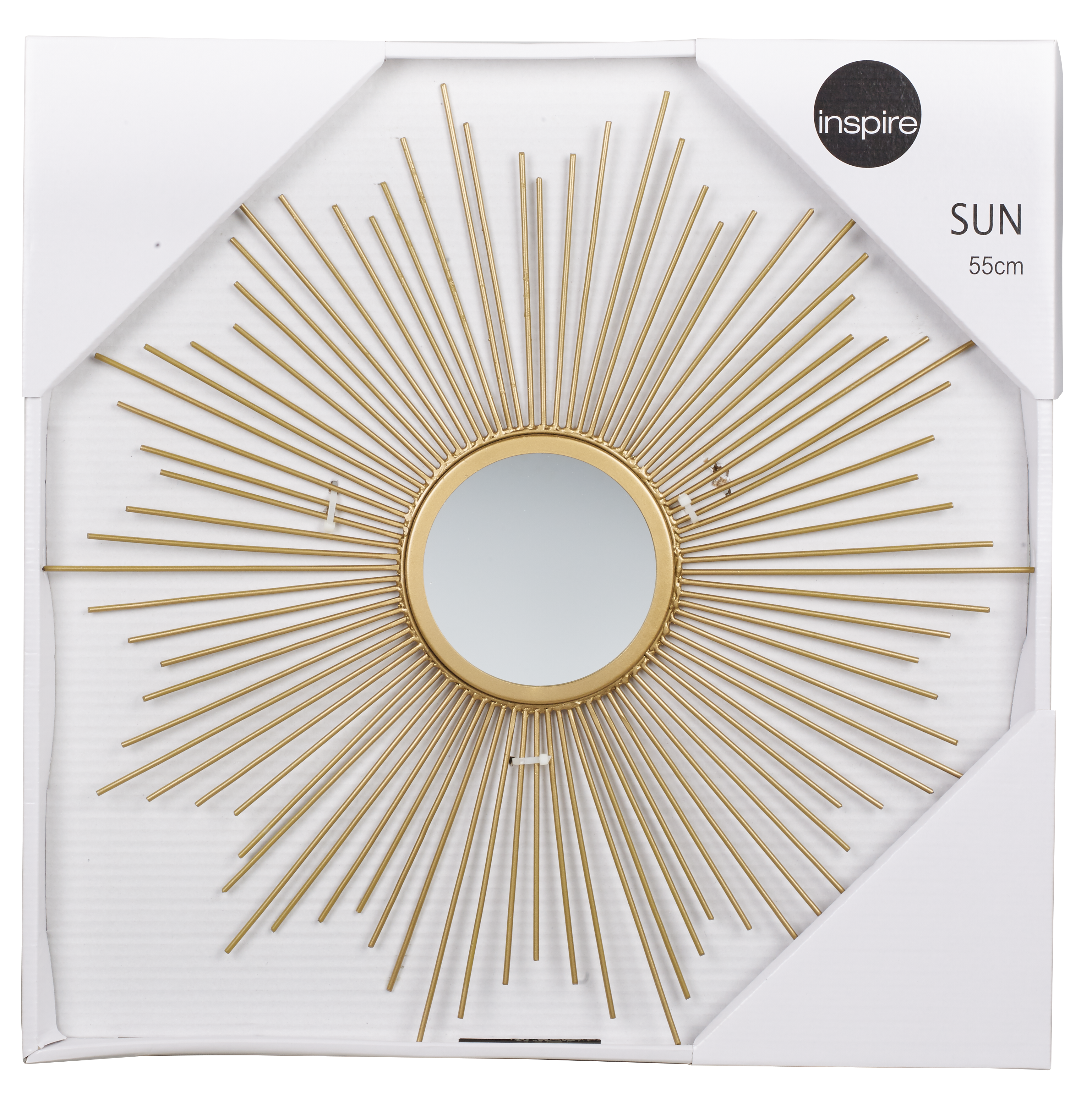 Lustro dekoracyjne Sun złote śr. 55 cm Inspire - 20