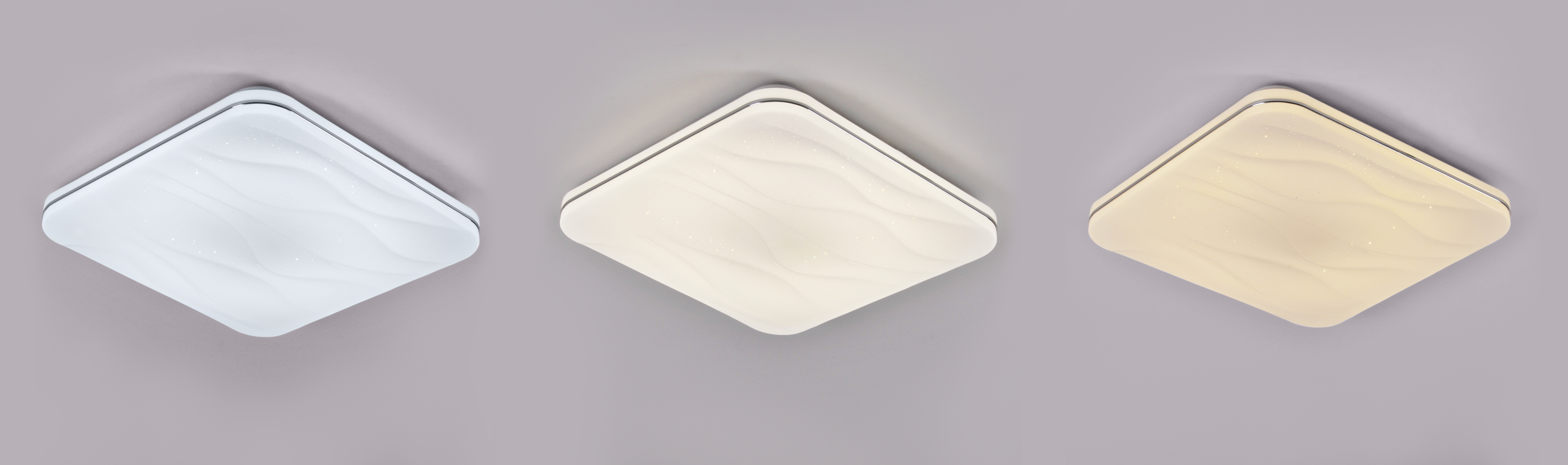 Plafon Desert z pilotem 43 cm biały LED Polux - 4