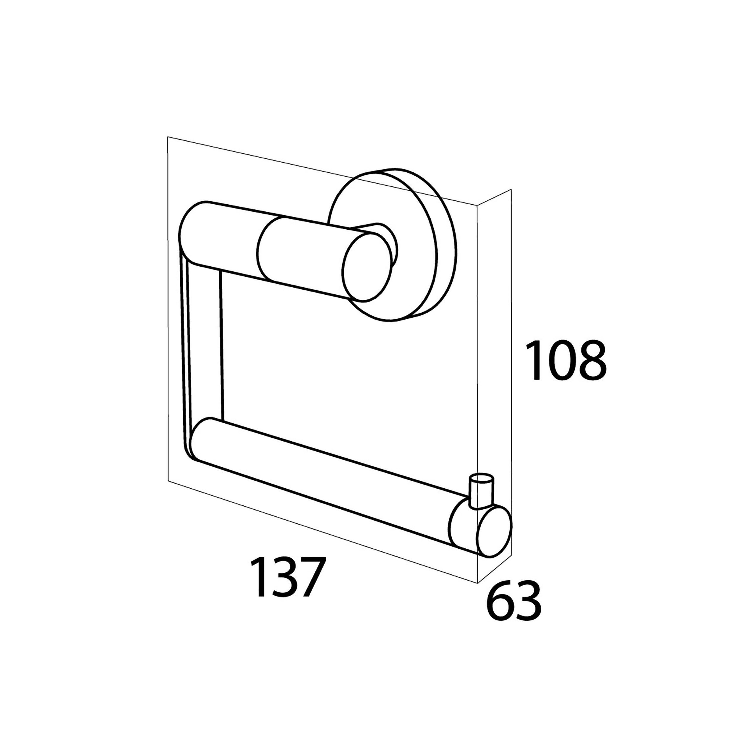 Uchwyt na papier toaletowy bez pokrywy Boston Tiger - 14