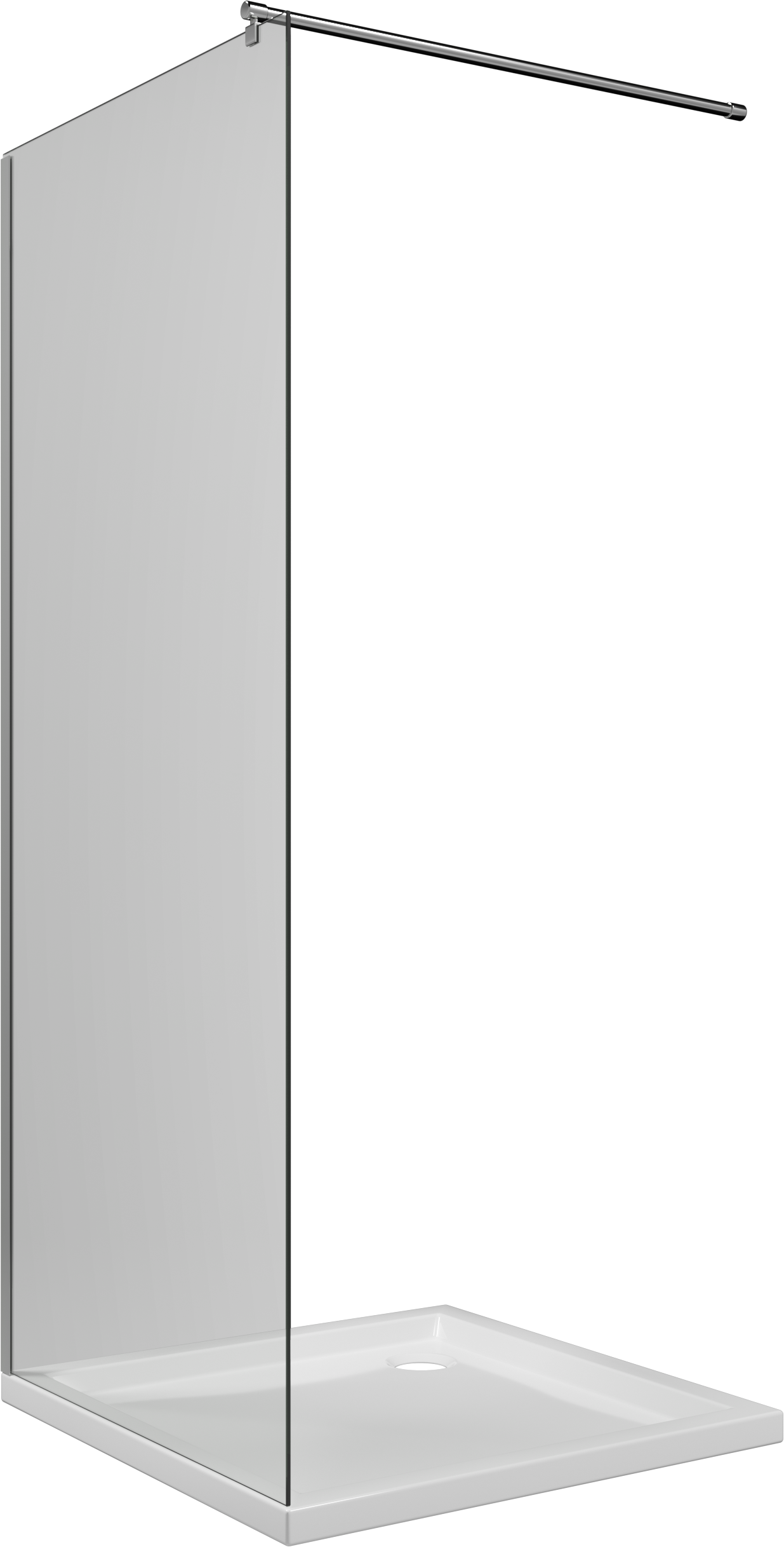 Kabina Walk-in Easy In 90x200 transparentna profil chromowany Sea-Horse - 10