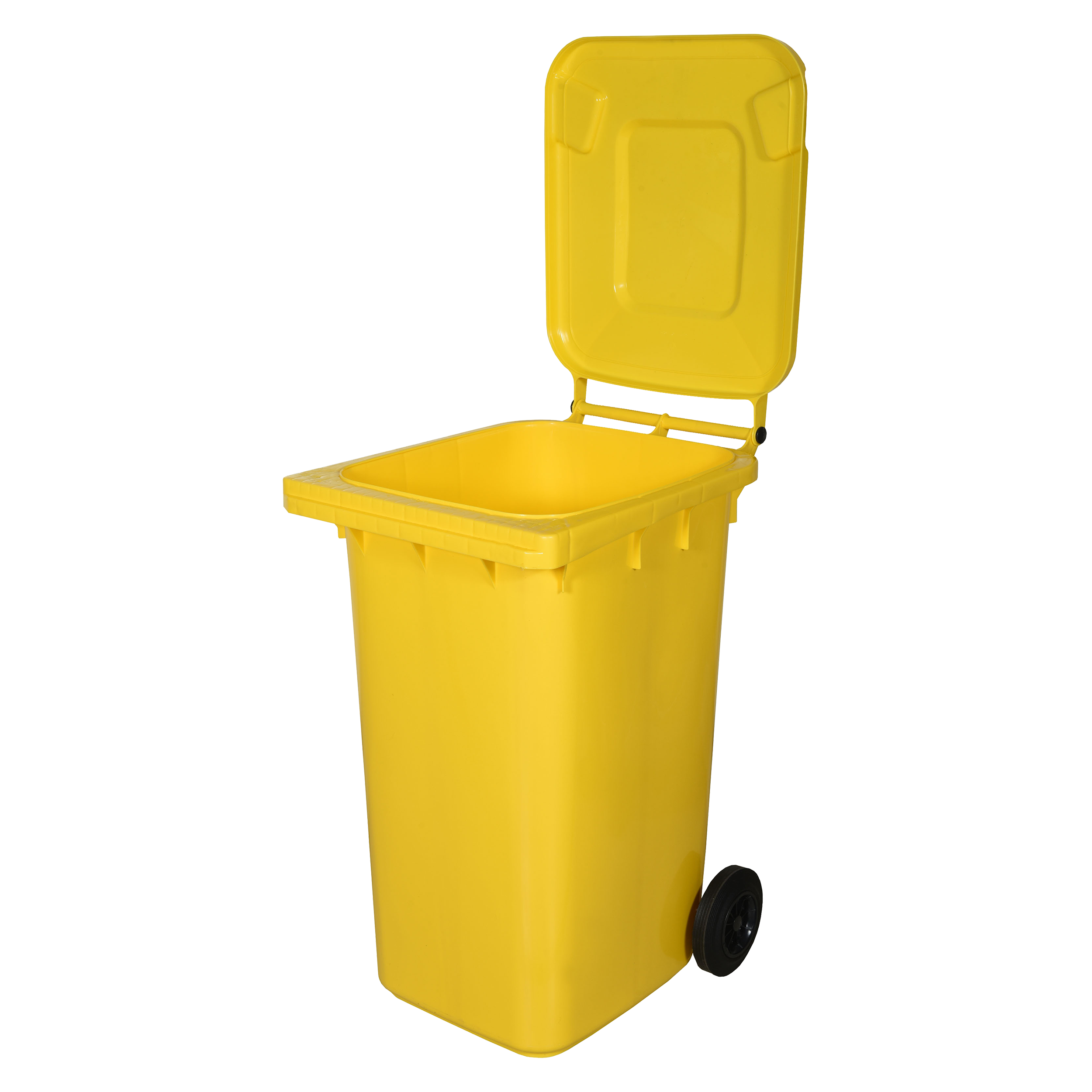 Pojemnik na odpady plastikowe i metalowe 240l żółty