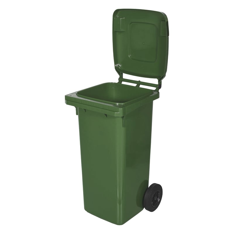 Pojemnik na odpady szklane 120l zielony