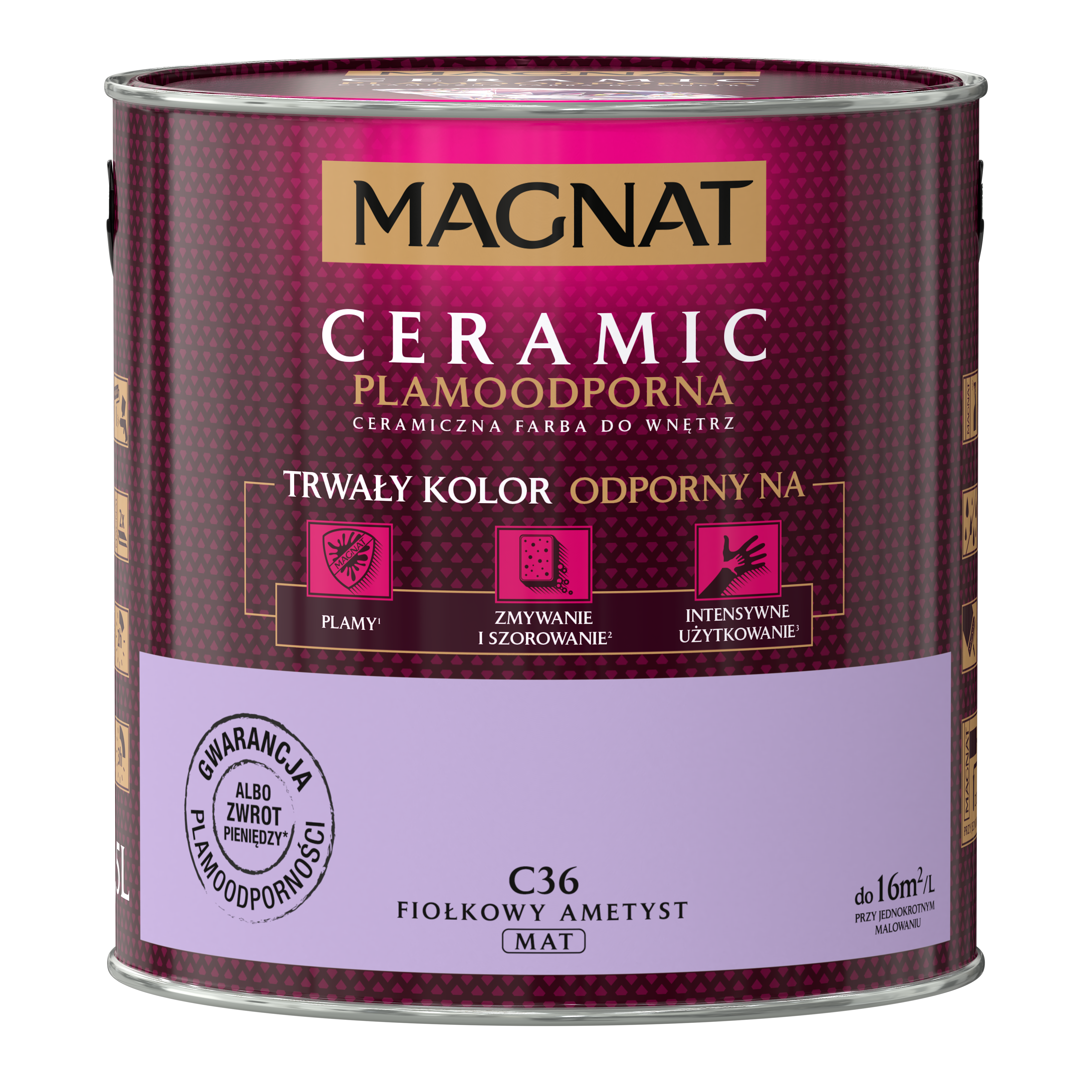Farba Magnat Ceramic Fiołkowy ametyst 2.5 l - 3