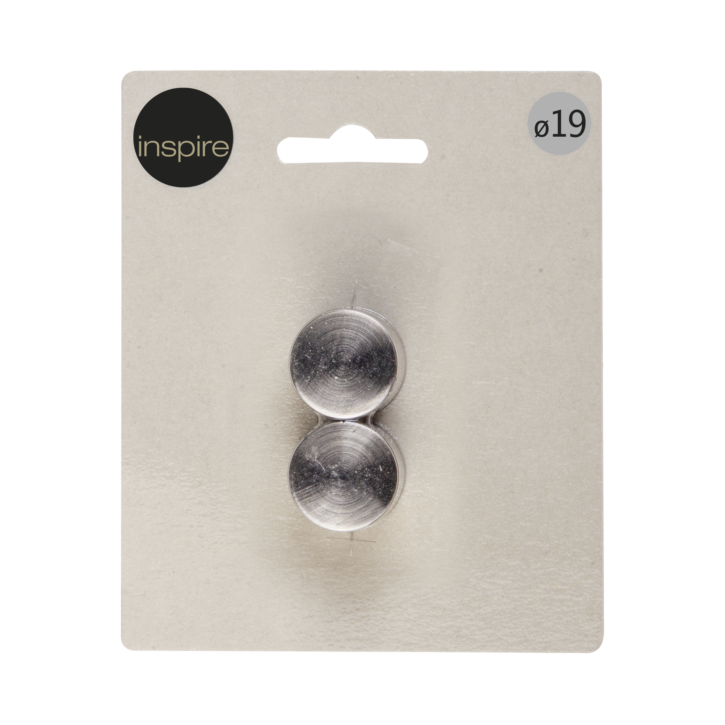 Końcówka do karnisza prosta efekt stali 19 mm 2 szt. Inspire - 2