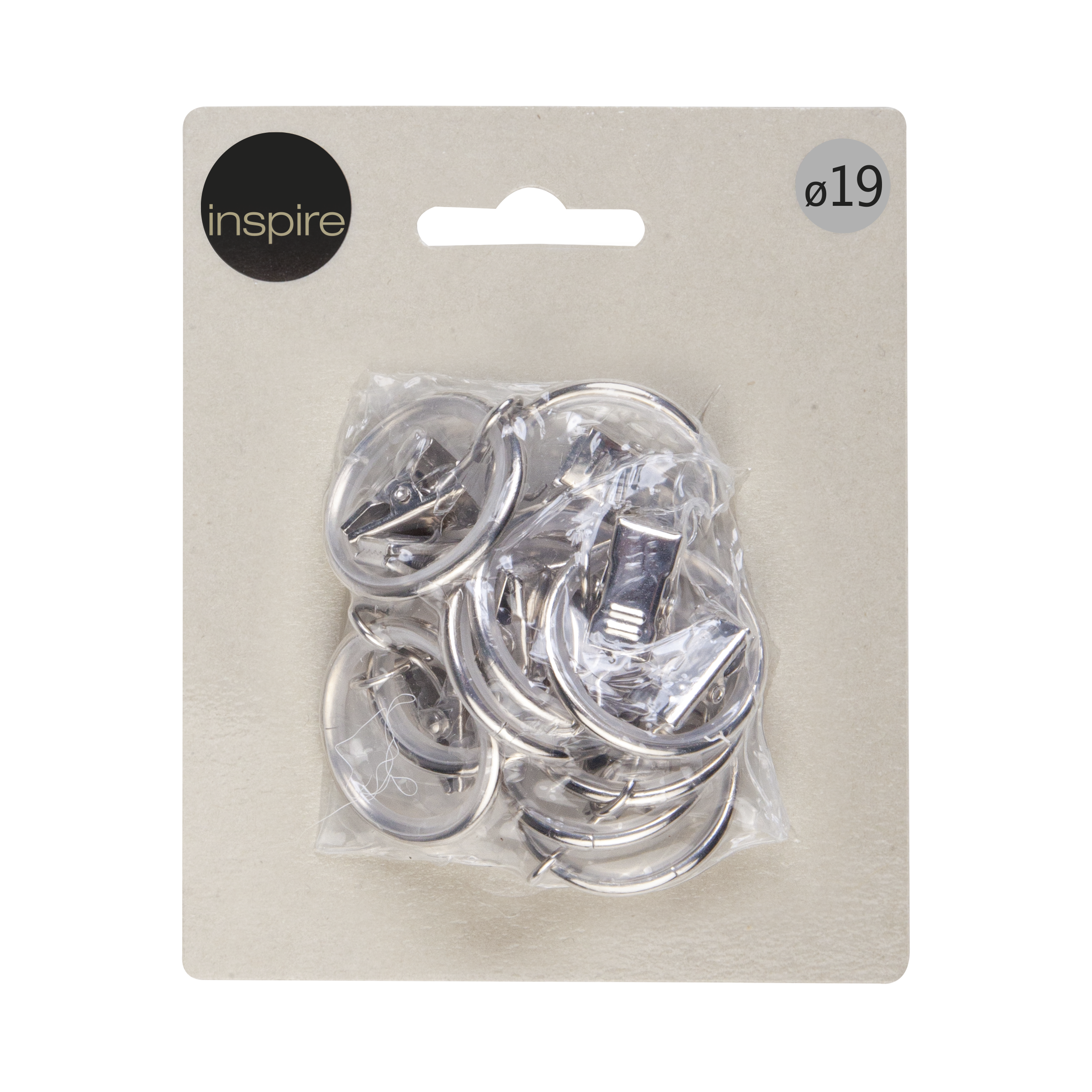 Kółka cichobieżne z żabkami efekt stali 19 mm 10 szt. Inspire - 2