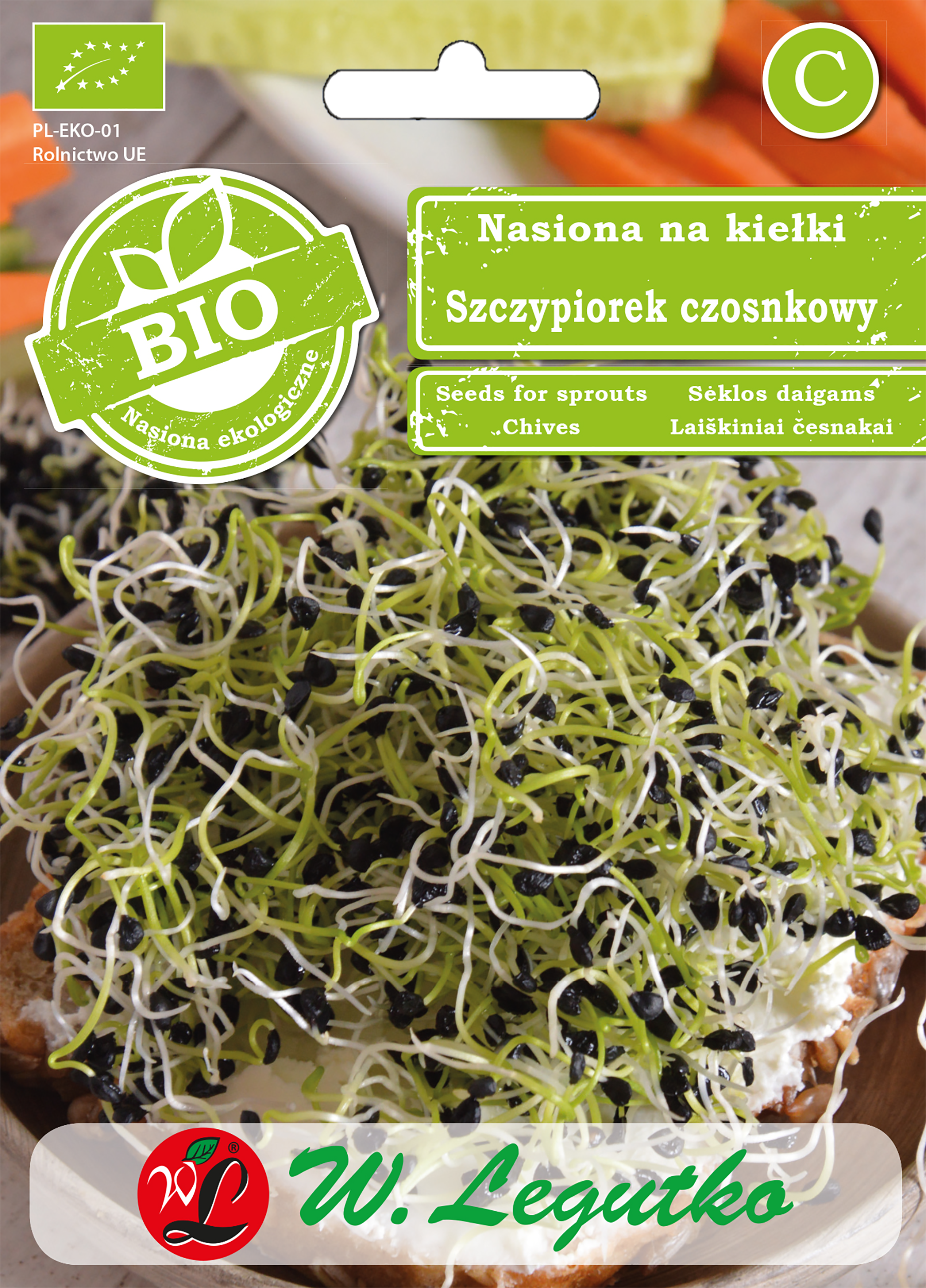 Szczypiorek czosnkowy nasiona na kiełki Bio W. Legutko