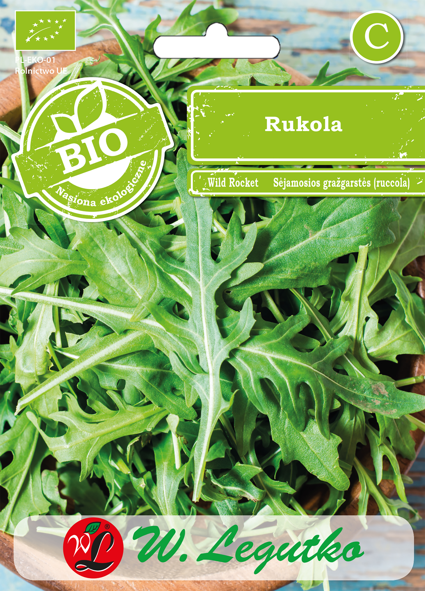 Rukola Rokietta siewna Bio nasiona ekologiczne W. Legutko
