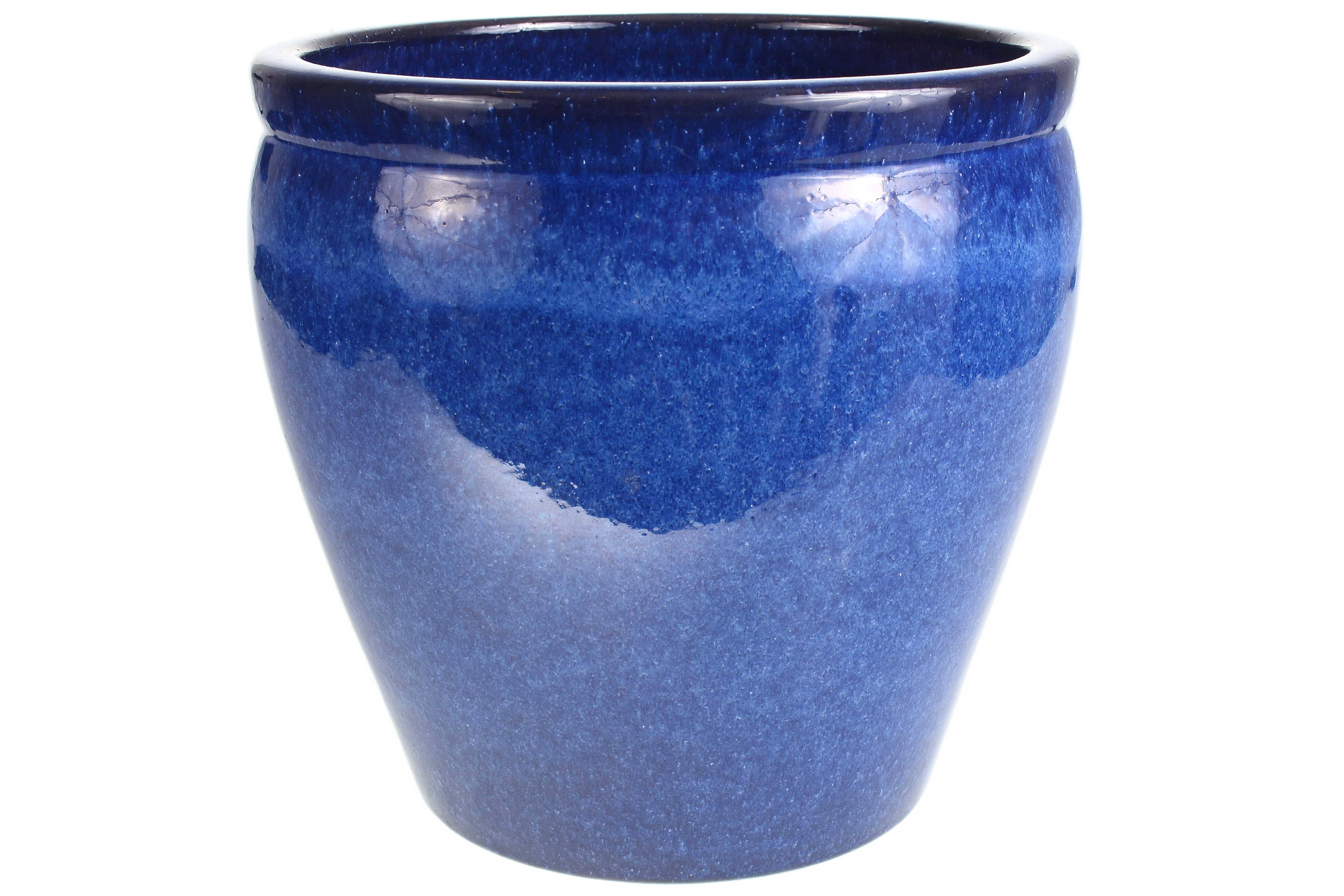 Donica szkliwiona śr.26 cm mrozoodporna niebieska Cermax