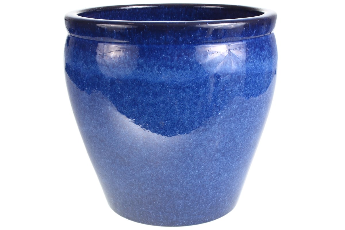 Donica szkliwiona śr.26 cm mrozoodporna niebieska Cermax