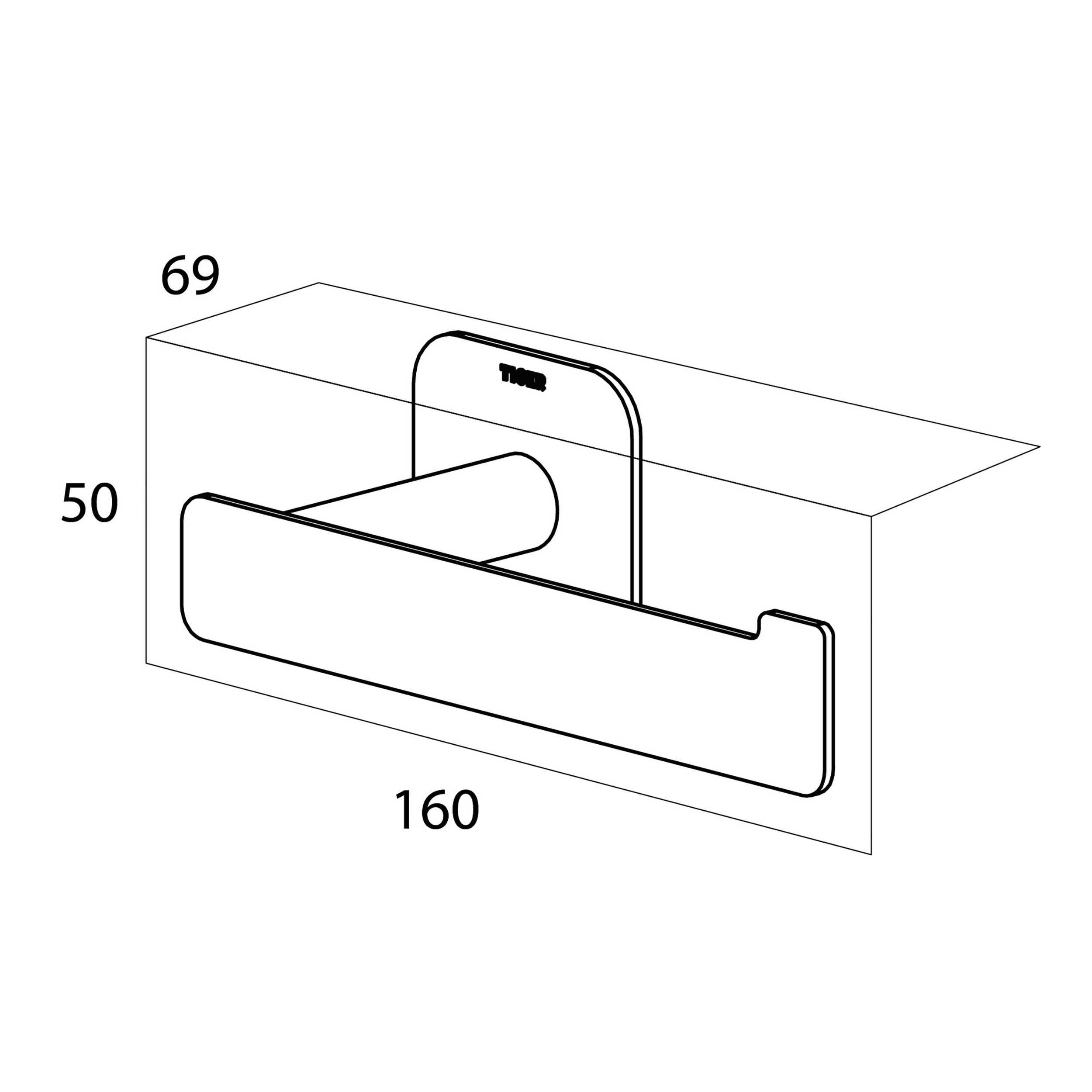 Uchwyt ścienny na papier toaletowy Colar Tiger - 6