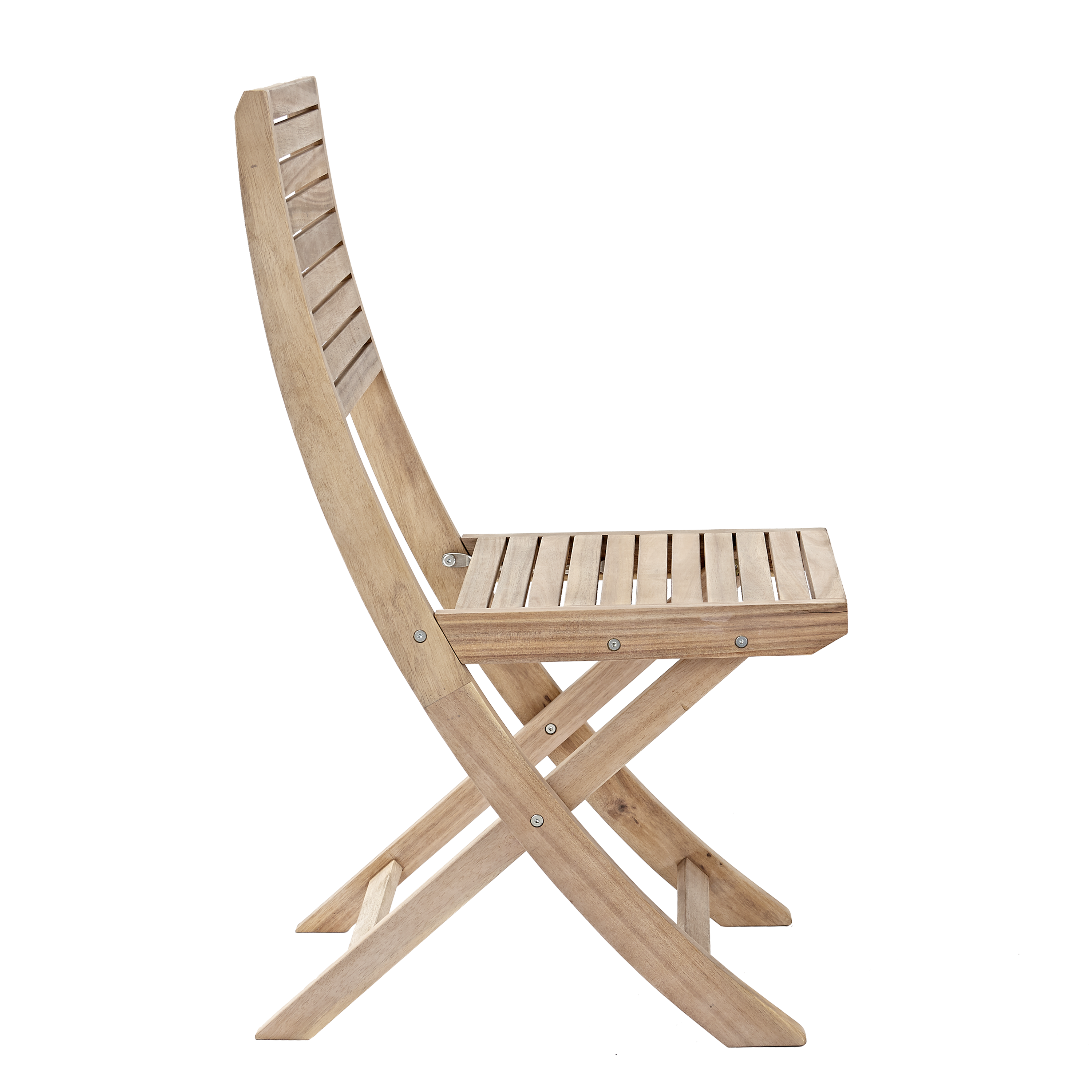 Sedia da giardino pieghevole in acacia Solaris NATERIAL, seduta in acacia beige - 14