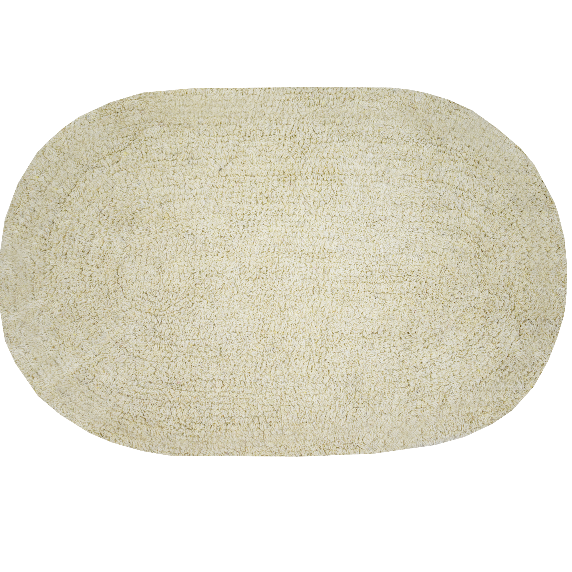 Alfombra de baño ovalada funky 40x60 cm beige