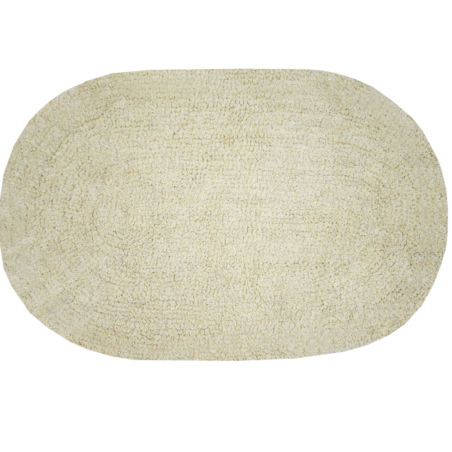 Alfombra de baño ovalada Funky 40x60 cm beige