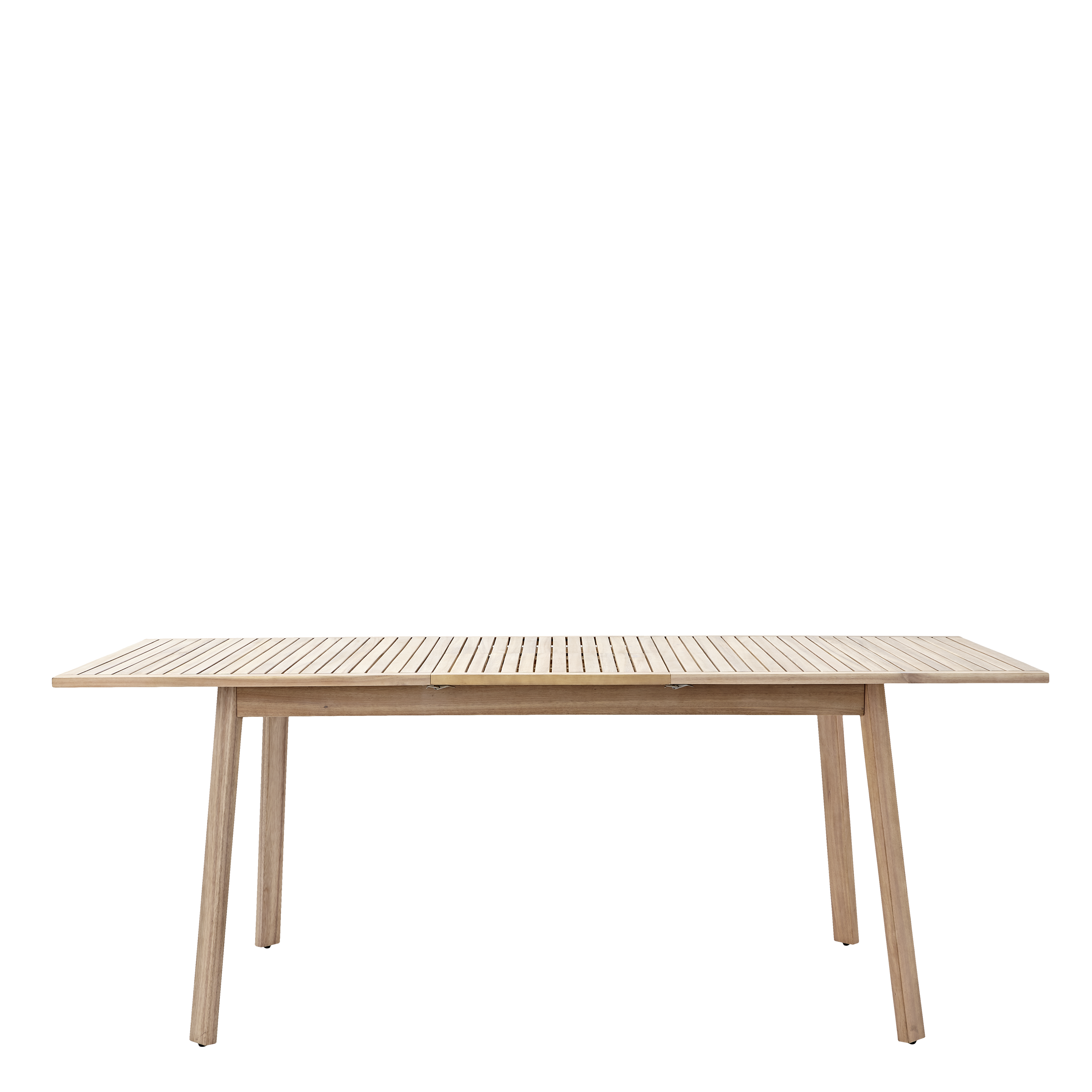 Mesa de jardín extensible de madera Solis marrón de 150/200x75x90 cm - 4