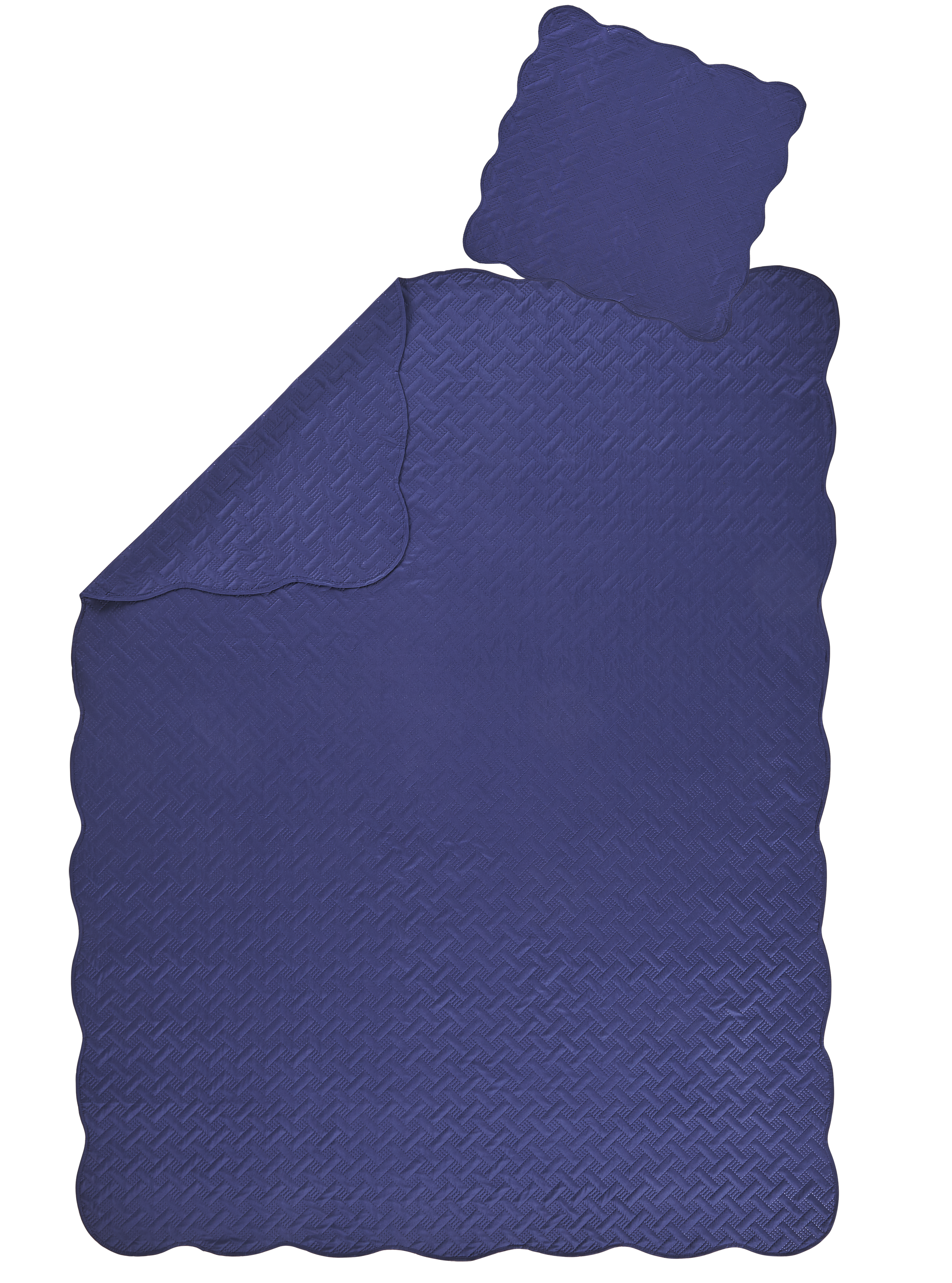 Narzuta Californie granatowa 180 x 240 cm z poszewką 60 x 60 cm