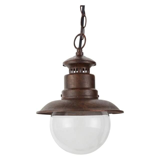 Lampa ogrodowa wisząca RUST MARINA IP44 patyna E27 INSPIRE