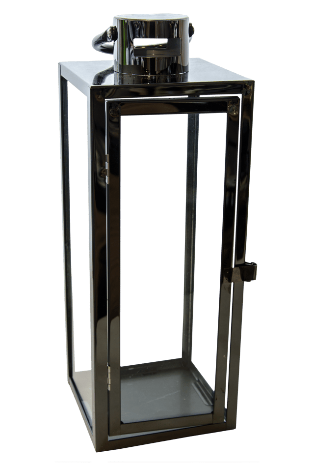 Latarenka na świeczkę Barcelona wys. 39 cm czarna