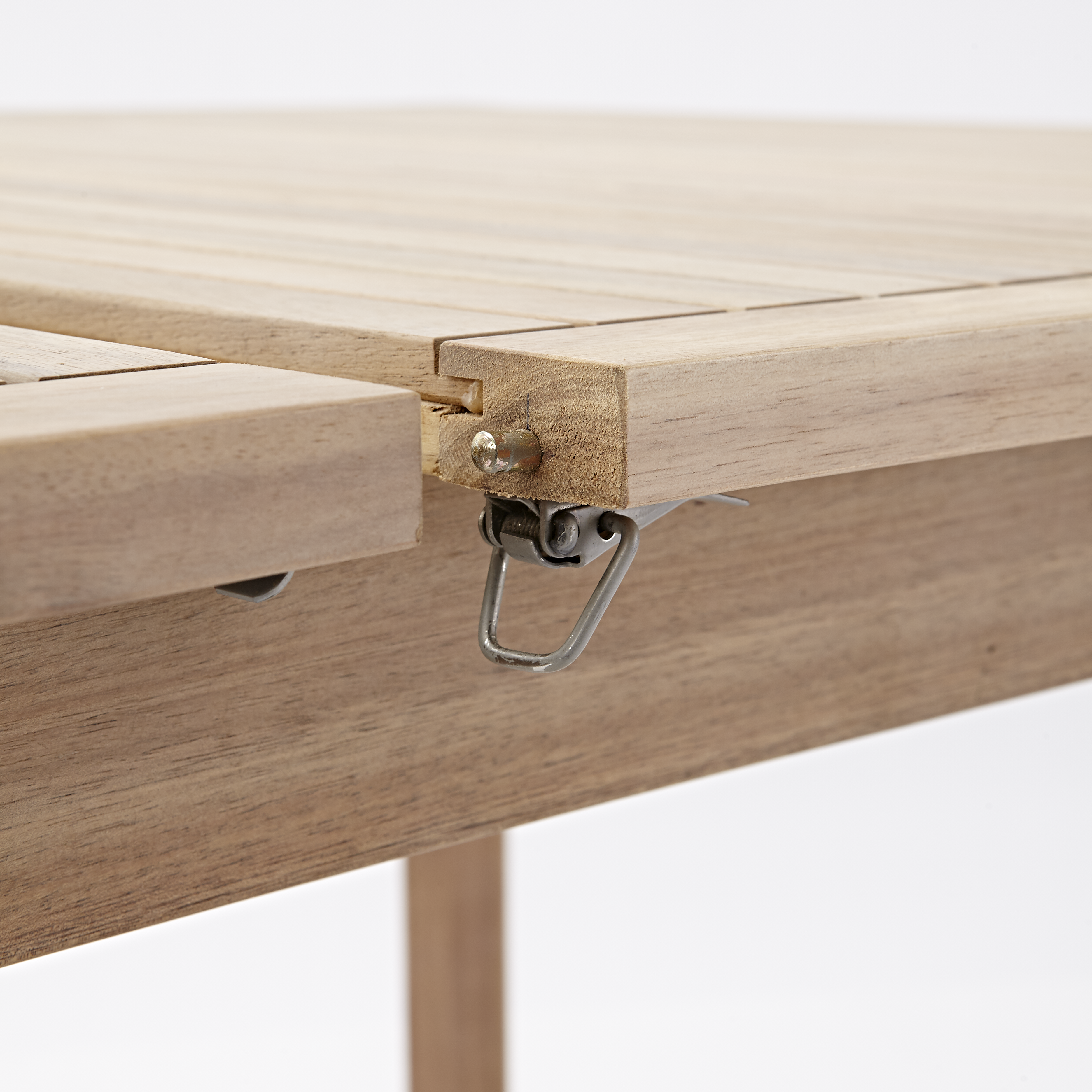 Mesa de jardín extensible de madera Solis marrón de 150/200x75x90 cm - 13