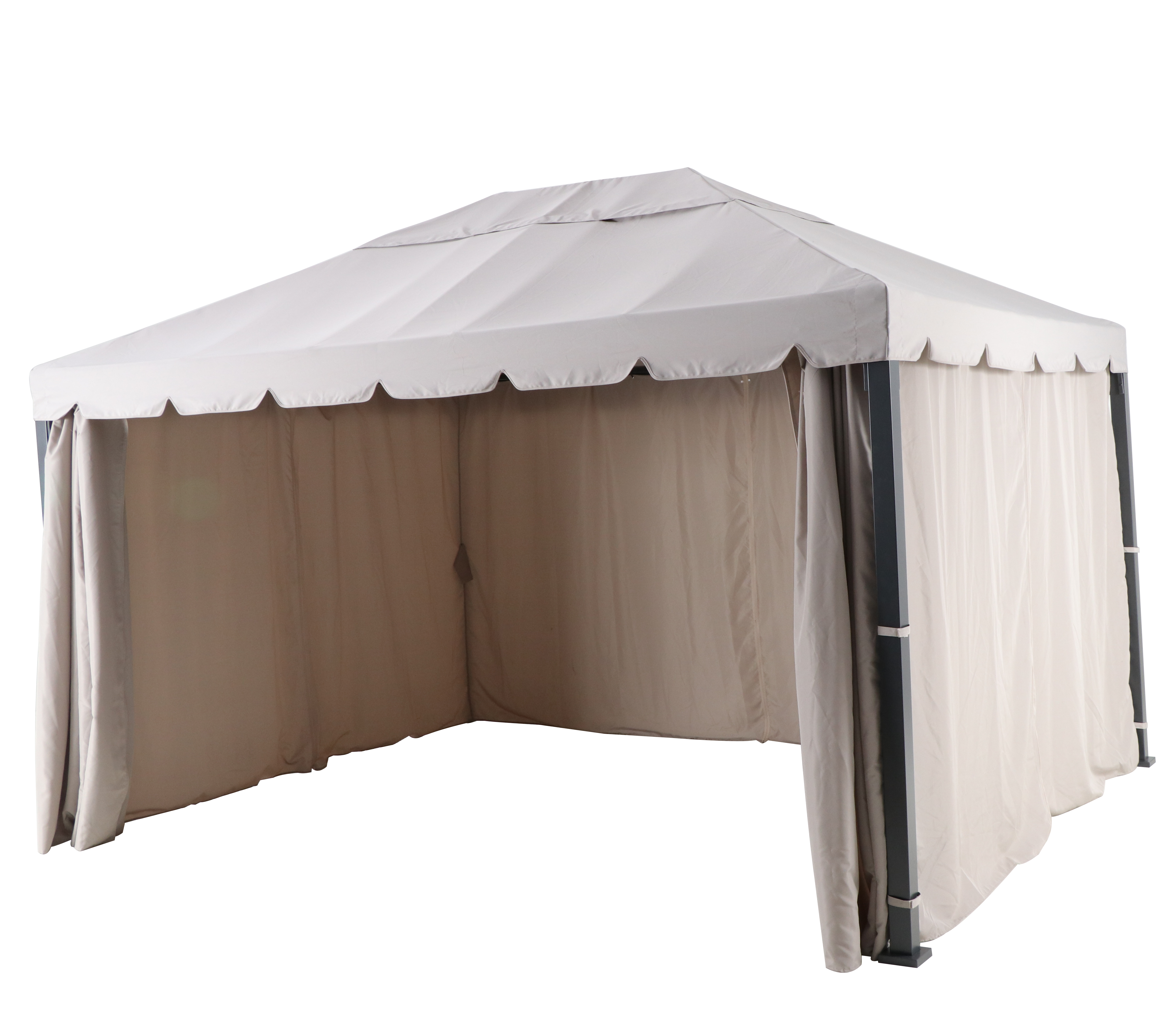 Pawilon ogrodowy Ysis 400x300x282 cm beżowy z moskitierą Naterial