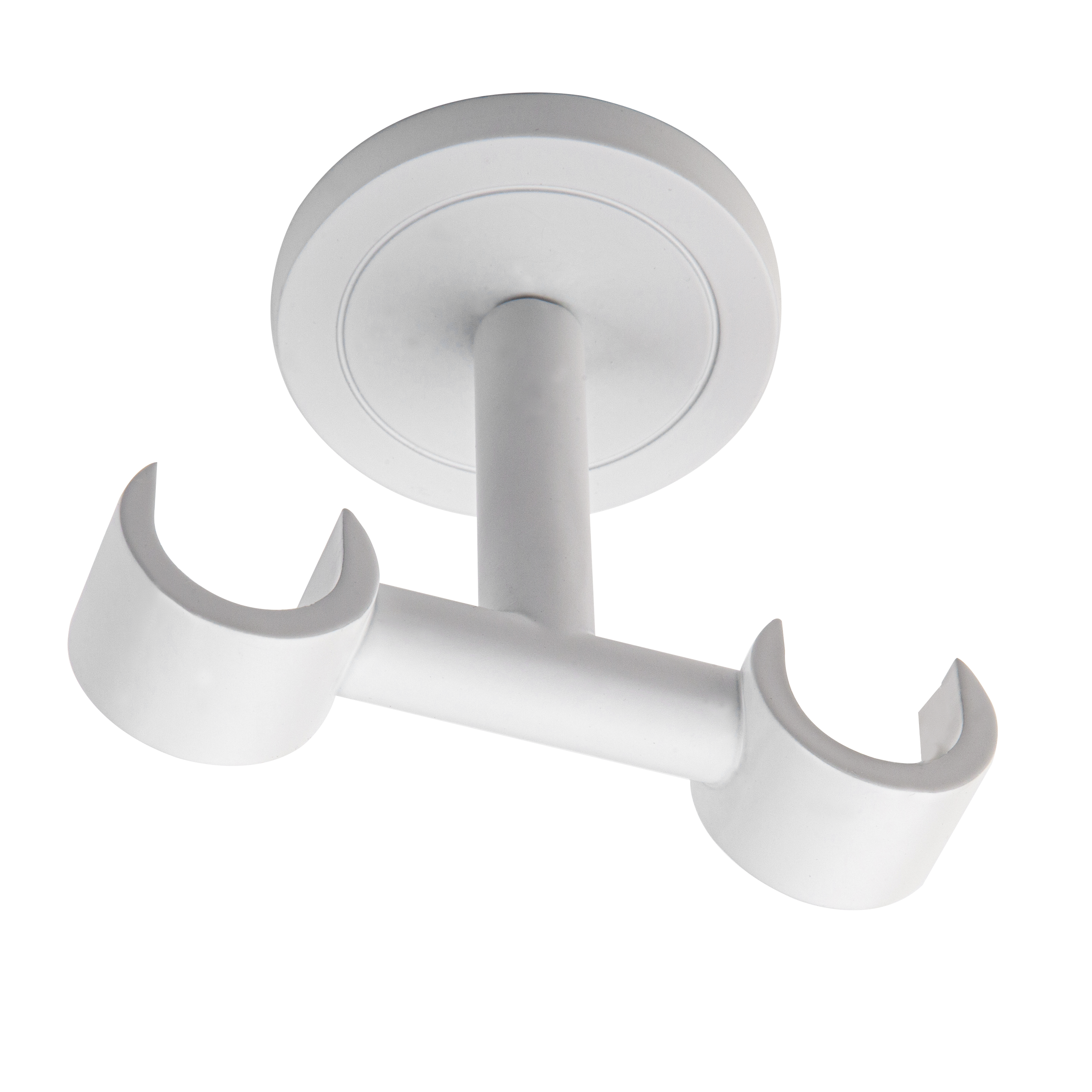 Wspornik do karnisza 19 mm sufitowy podwójny biały mat 130 mm Inspire