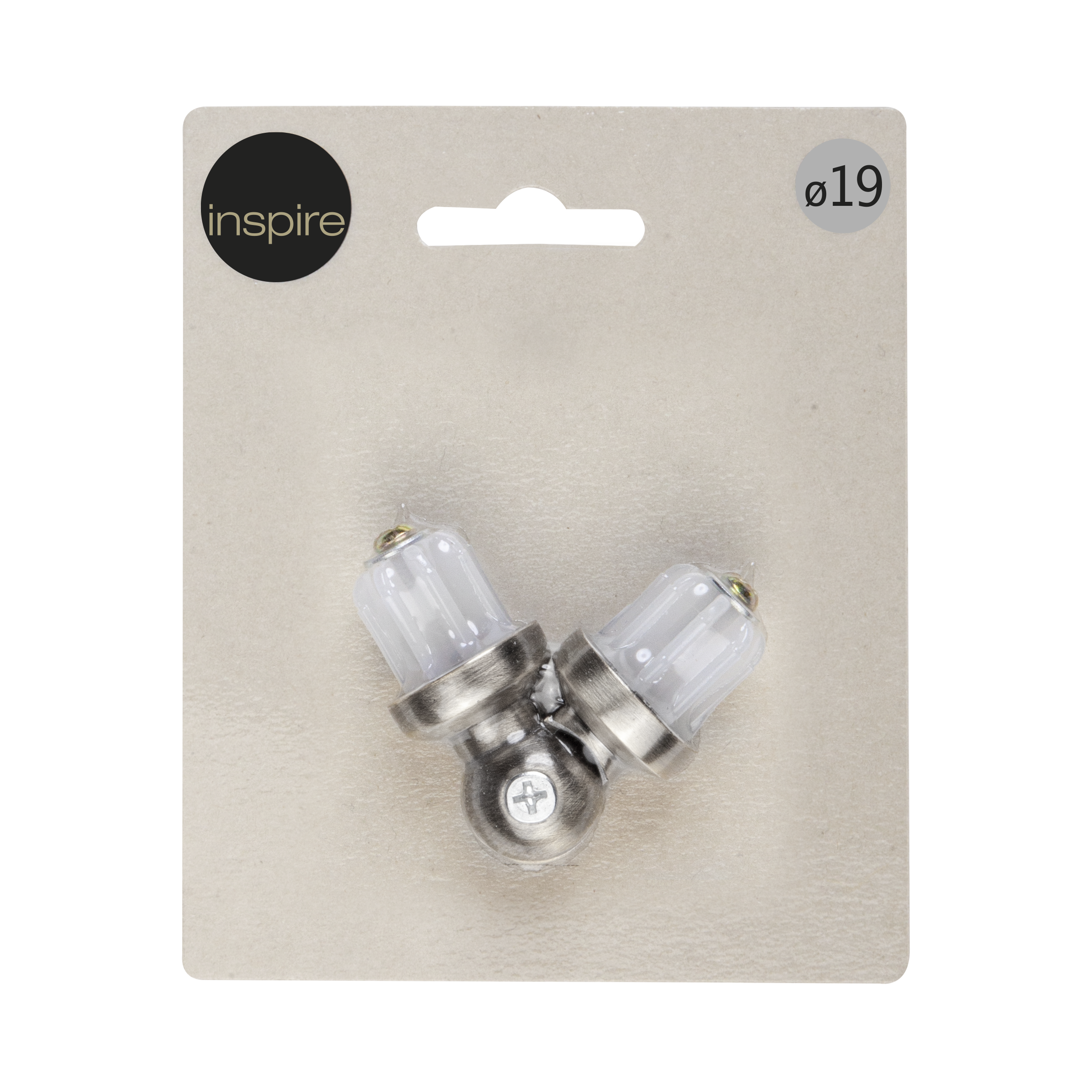 Łącznik kątowy do karnisza efekt stali 19 mm Inspire - 3