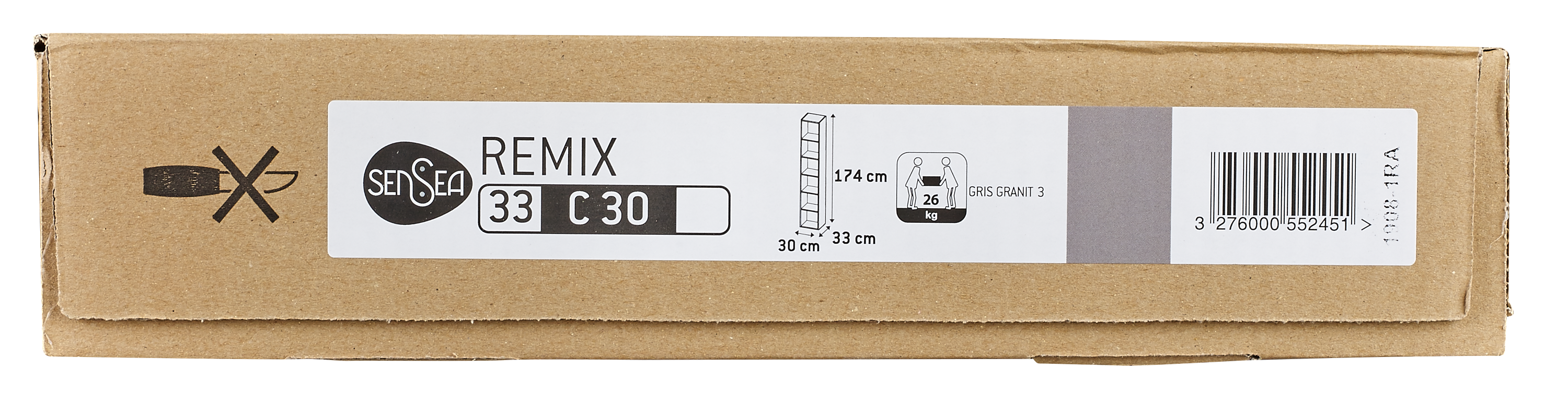 colonna bagno Remix grigio granito L30 x H173 x P33 cm - 13