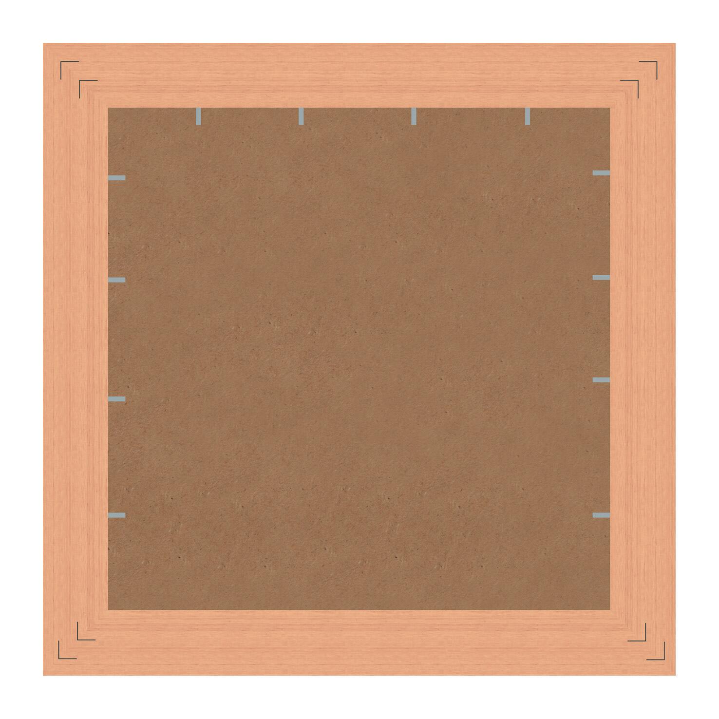 Cornice Portafoto 50x50cm Legno - Nero Opaco, Vetro Acrilico Antiriflesso, Per Poster E Puzzle