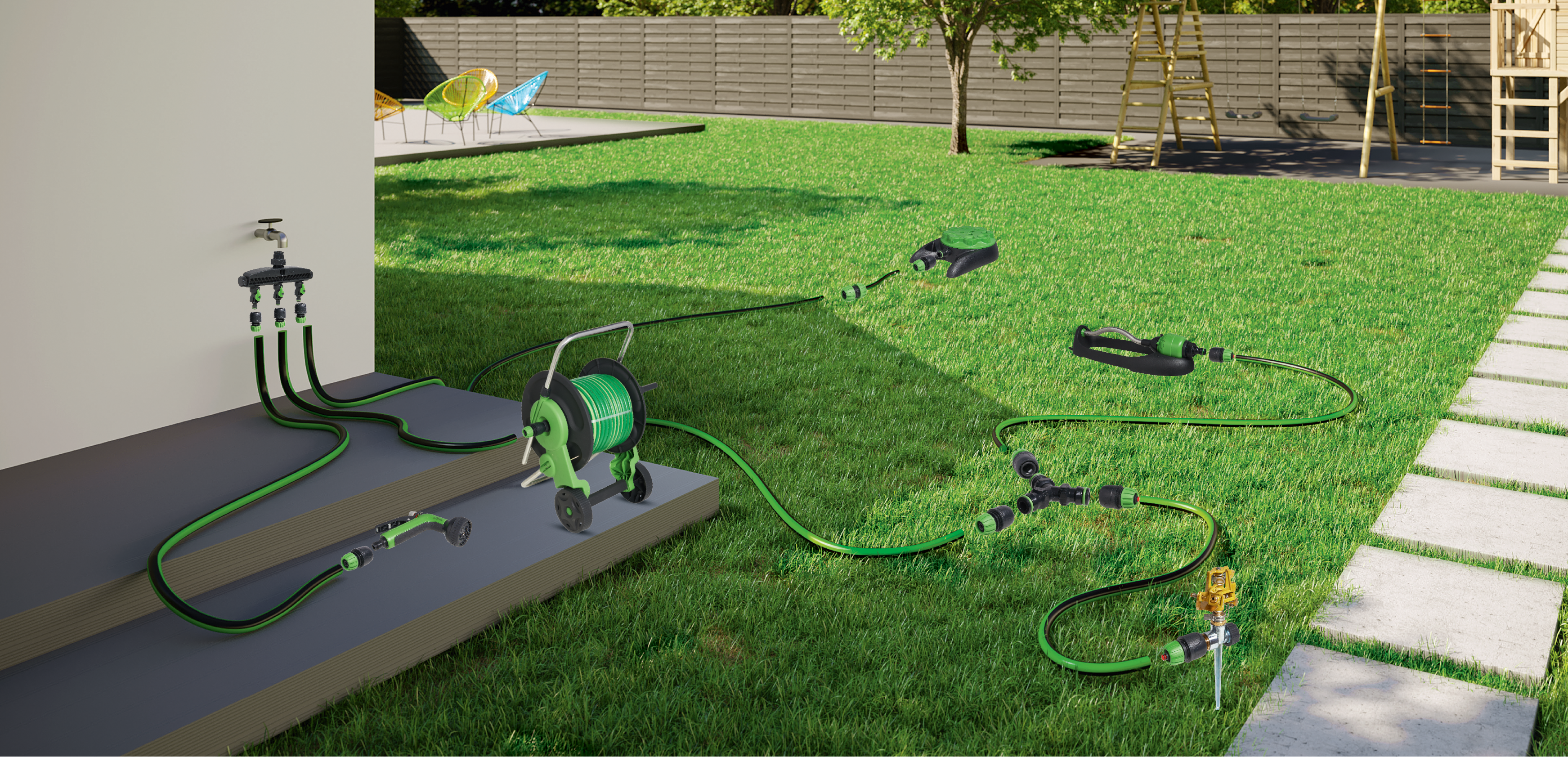 Zraszacz ogrodowy statyczny 8 funkcji Geolia - 4