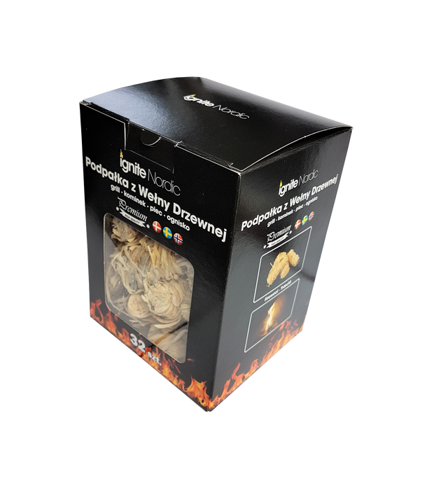 Podpałka - trociny z wełny drzewnej 32 sztuk Firewool