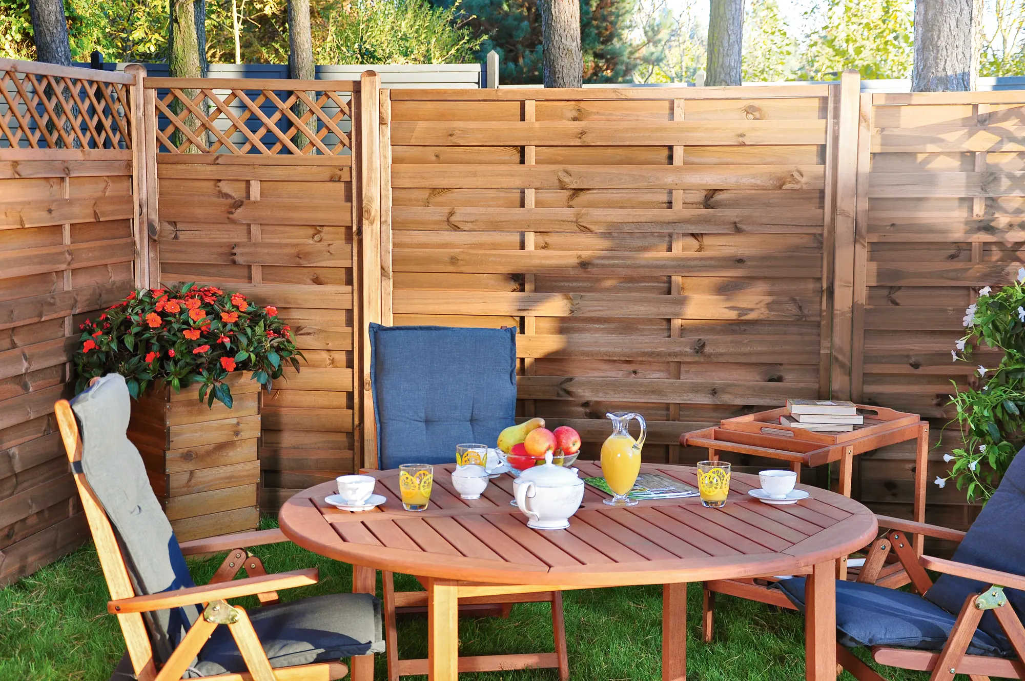 Płot szczelny Nive 90x180 cm drewniany Naterial - 3