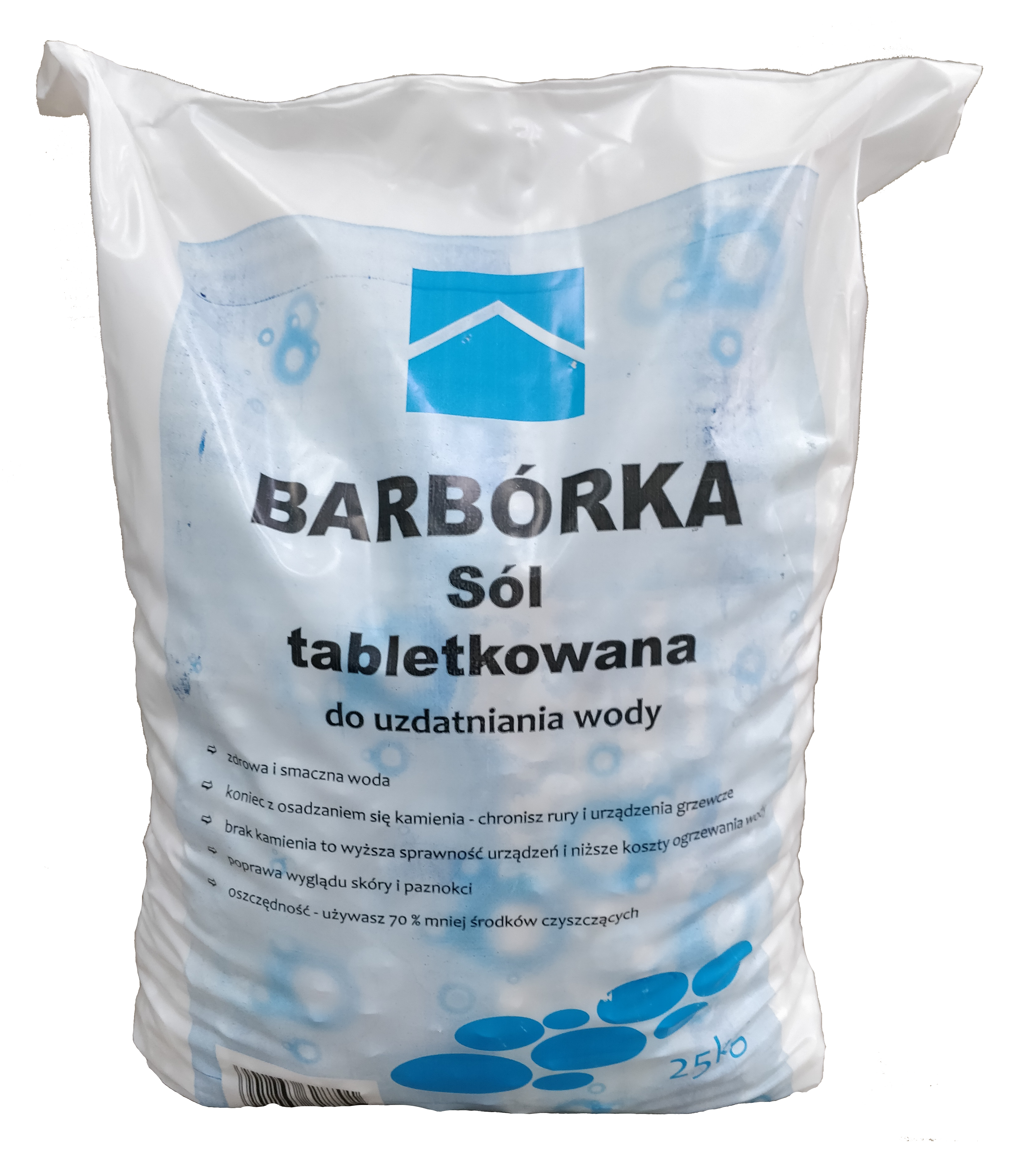 Sól do zmiękczacza wody TABLETKOWA 25 kg BARBÓRKA