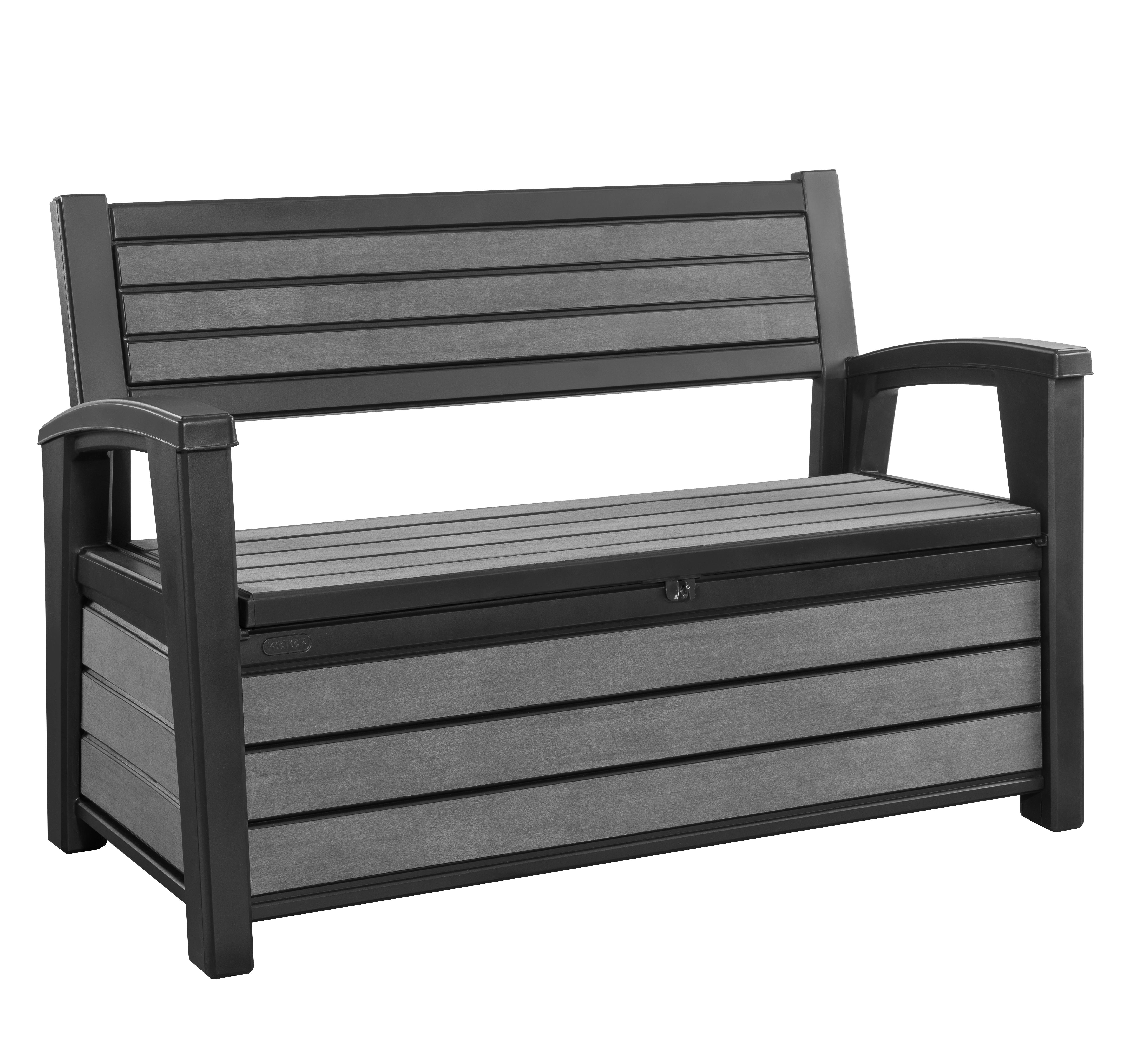 Baule panchina KETER STORAGE BENCH in polipropilene antracite L 139 x H 89 x P 63.8 cm - 10